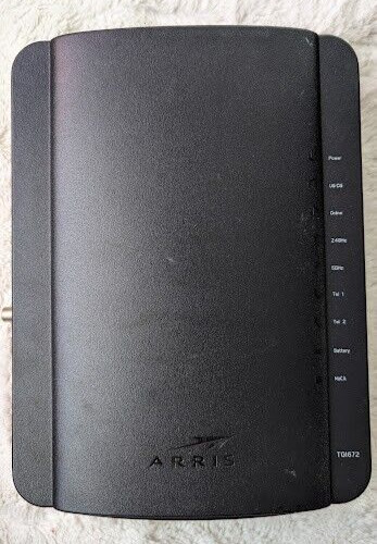 Arris TG1672G Telephony Gateway WIFI Dual Band 2.4GHz 5.0GHz 4 Port Modem (g8)