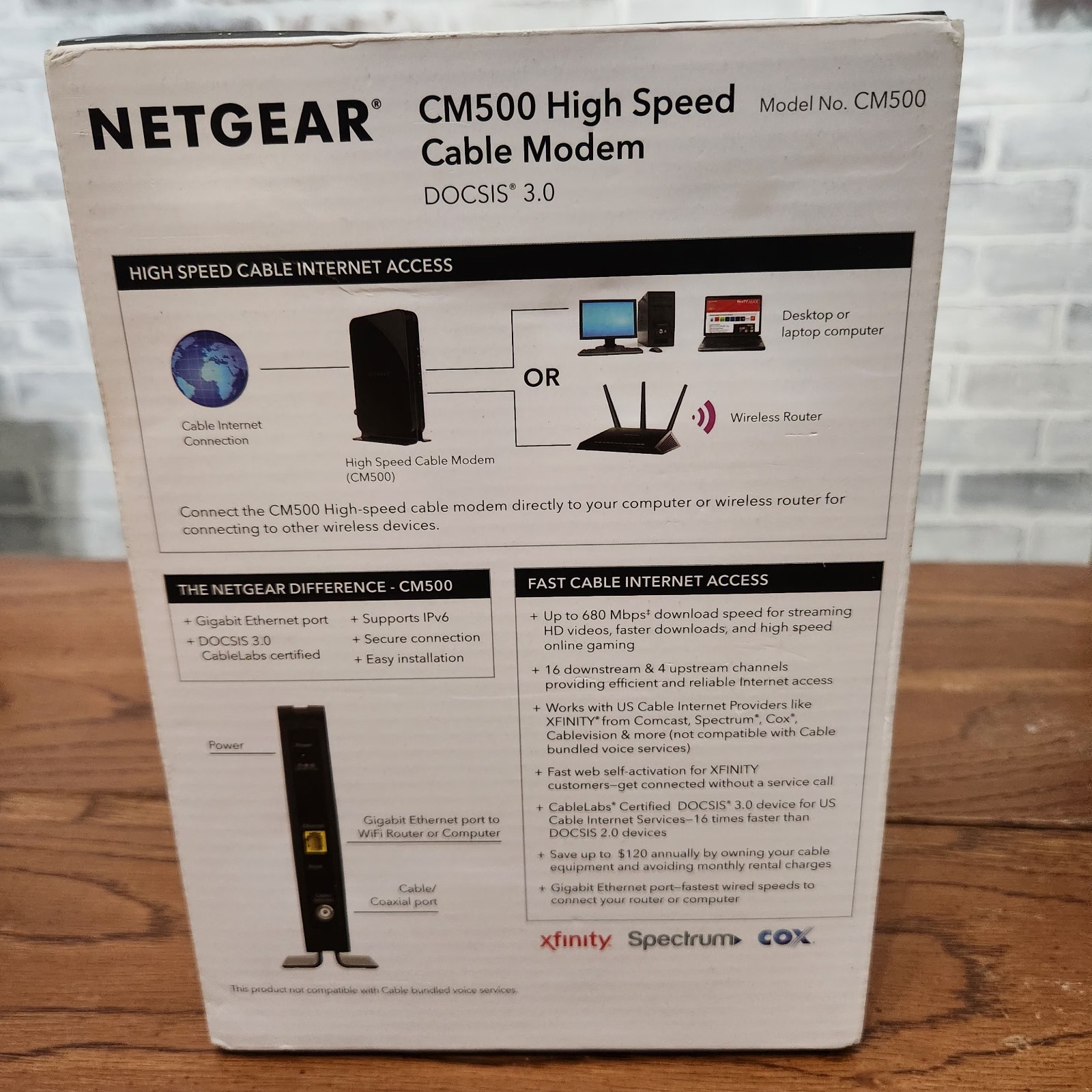 Netgear CM500 High Speed Cable Modem Docsis 3.0