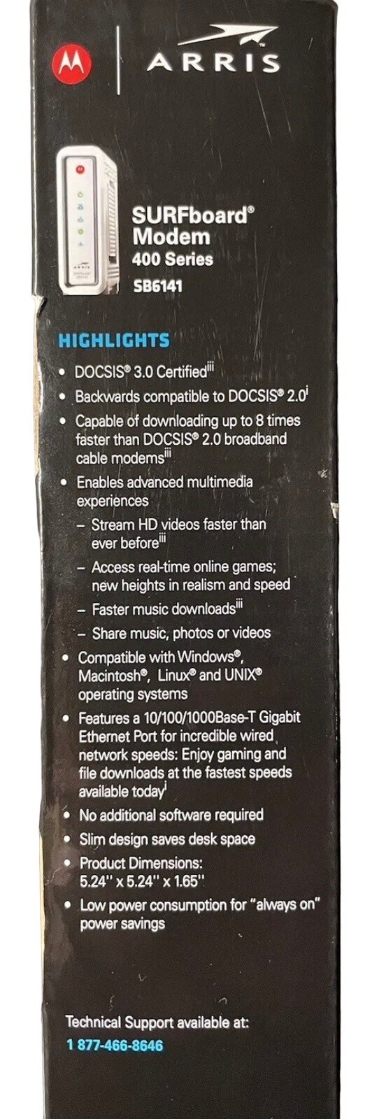 Motorola Arris SURFboard Modem 400 Series Model SB6141 343mbps DOCSIS 3.0