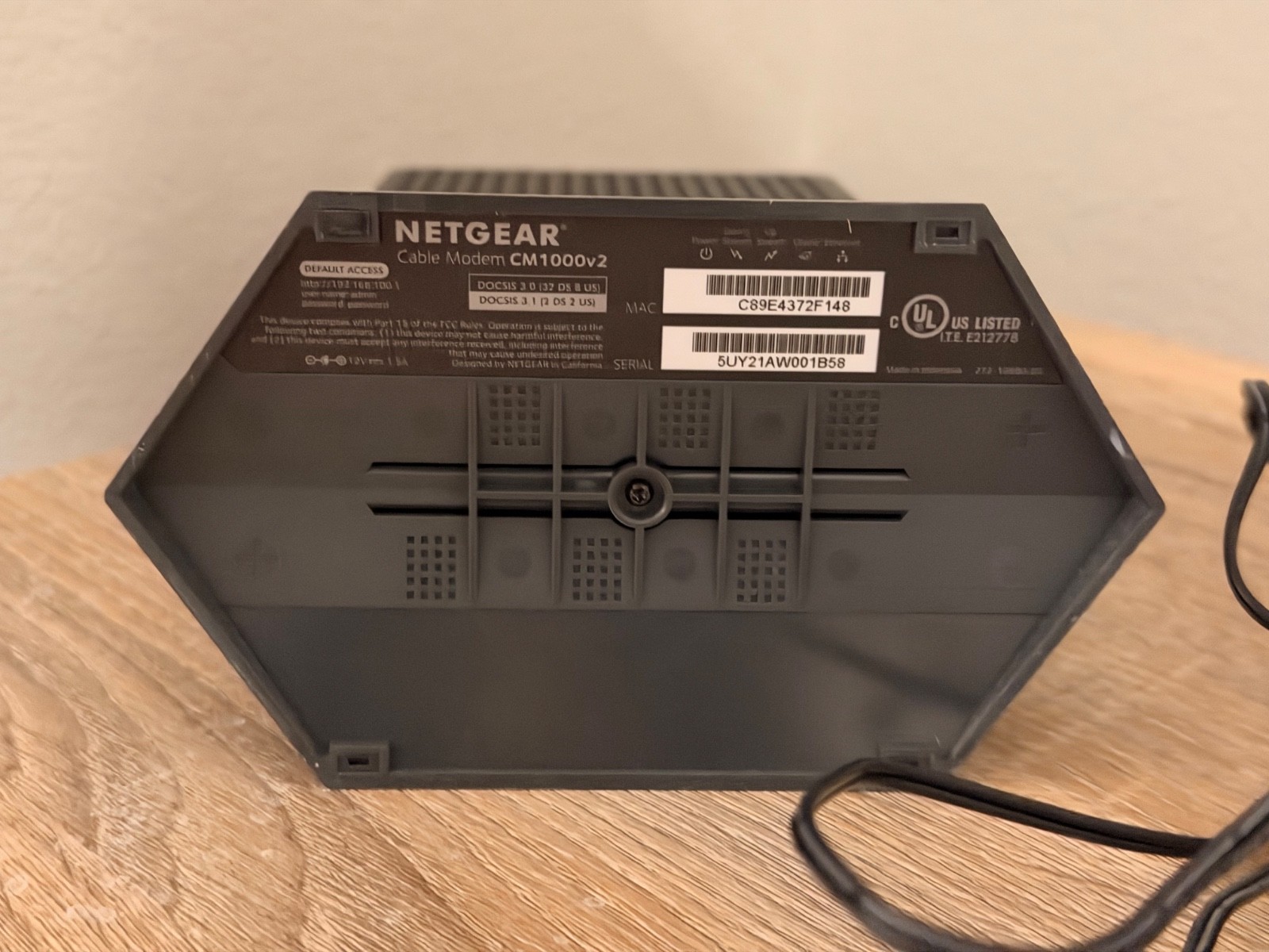 Netgear CM1000v2 Nighthawk DOCSIS 3.1 Cable Modem