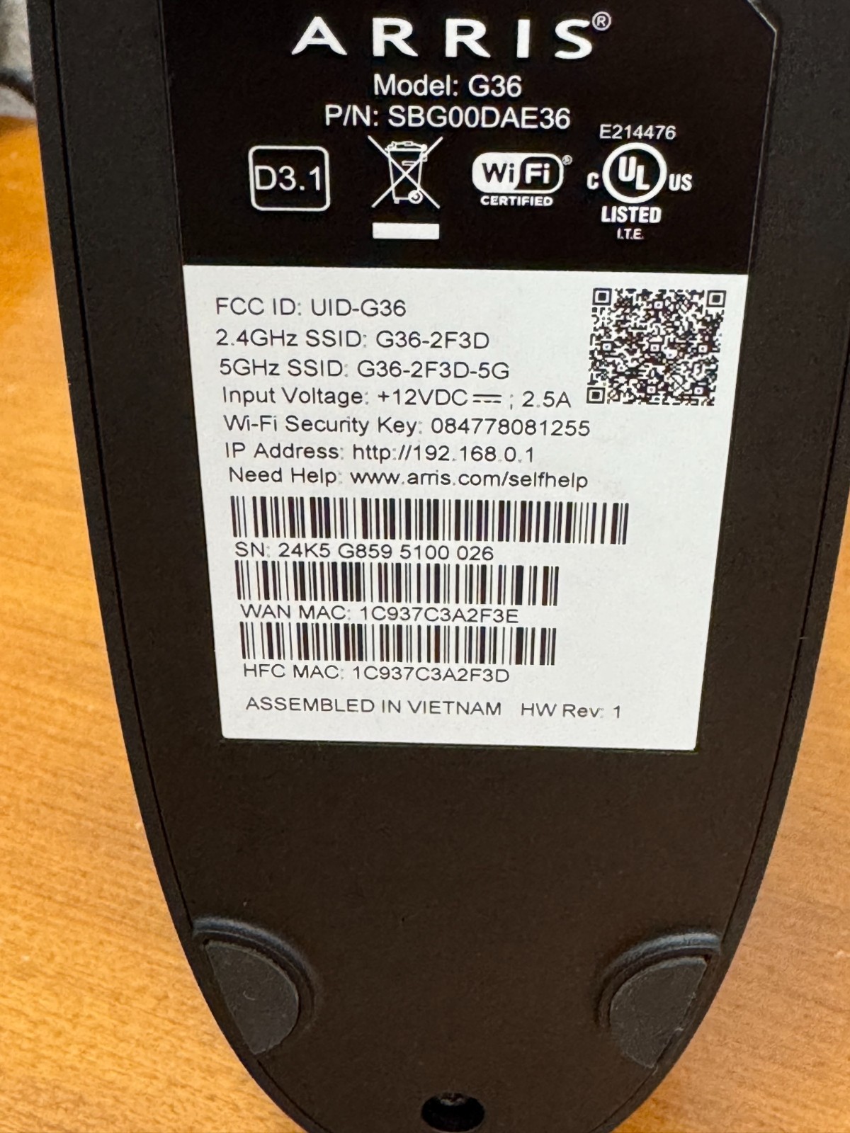 ARRIS Surfboard G36 DOCSIS 3.1 Multi-Gigabit Cable Modem & AX3000 Wi-Fi 6 Router
