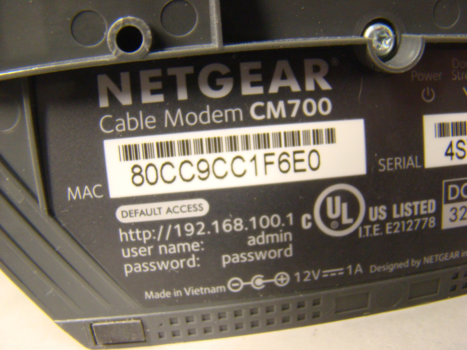 NETGEAR CM700 DOCSIS 3.0 High Speed Cable Modem