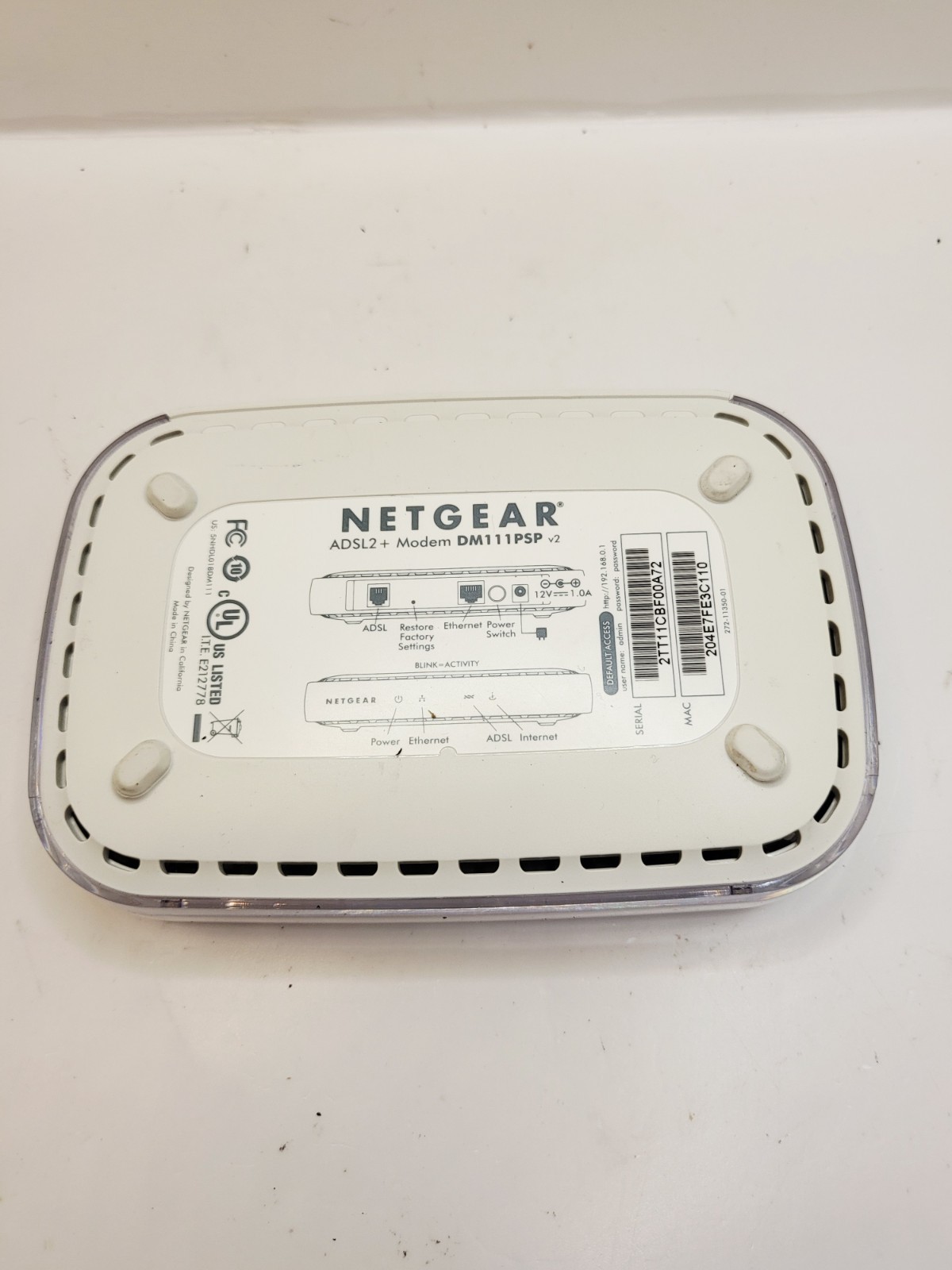NETGEAR DM111PSP V2 Broadband ADSL2+ Modem