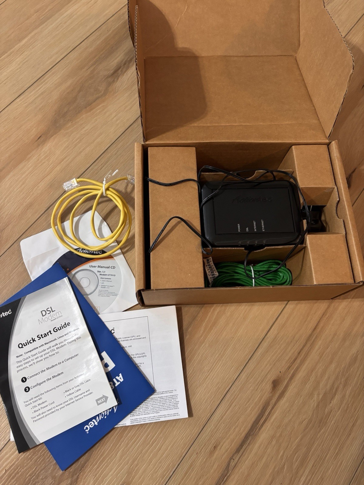 Actiontec High Speed DSL Modem Ver 1.1 Model# GT701D