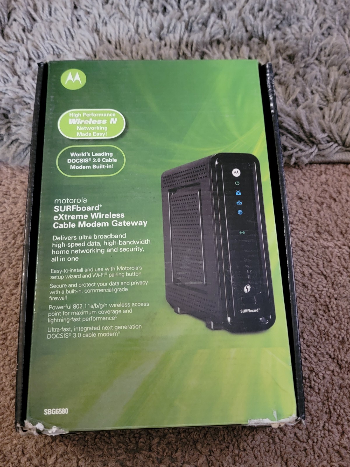 Motorola SBG6580 Surfboard eXtreme DOCSIS 3.0 Wireless Cable Modem Gateway(Used)