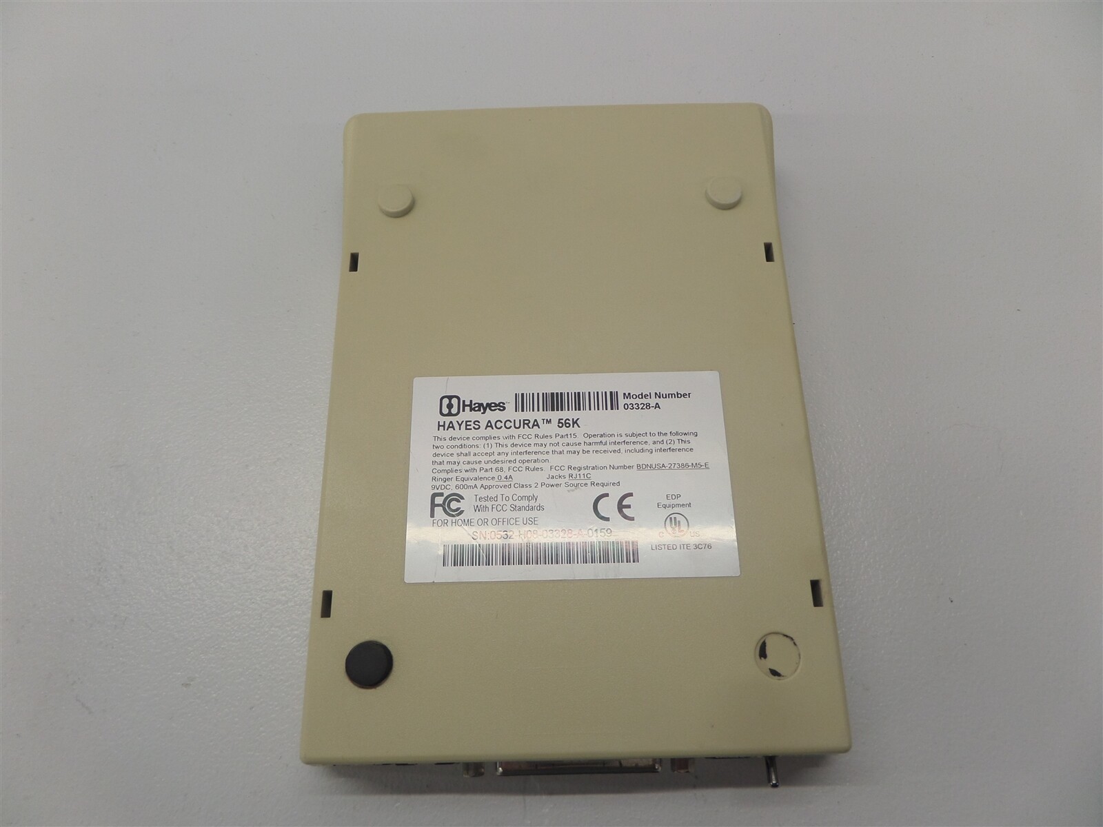 Hayes Accura 56K Fax Modem 03328-A