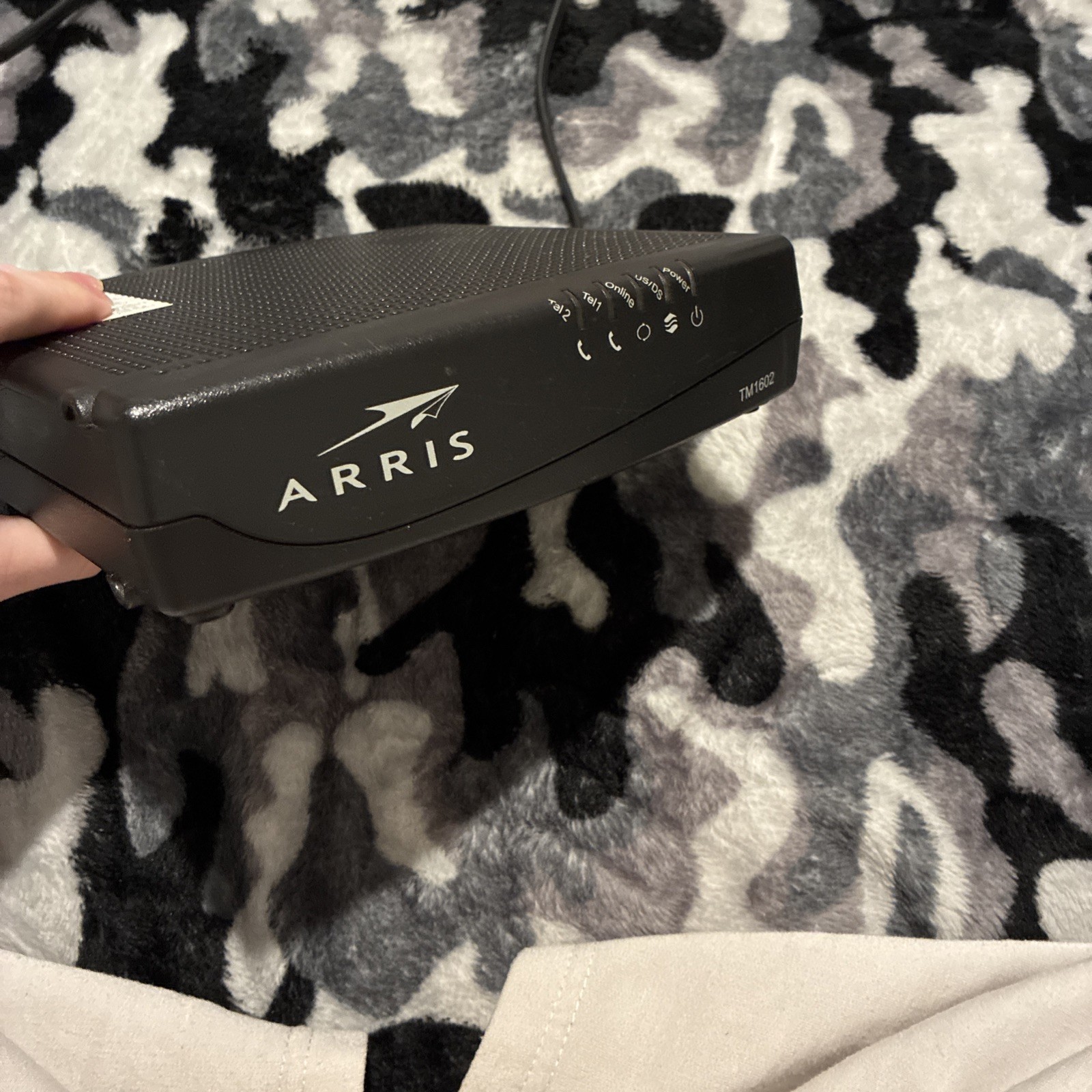 Arris TM1602A DOCSIS 3.0 Telephony Cable Modem Optimum incomplete