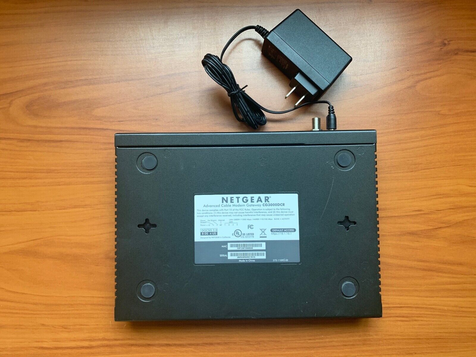 Comcast Business Class NetGear CG3000DCR 3.0 Advance Cable Modem Gateway