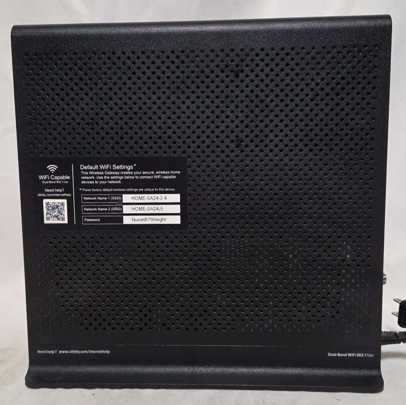 Xfinity DPC3941T DOCSIS 3.0 Dual Band WiFi XB3 Device Type Voice Gateway Router