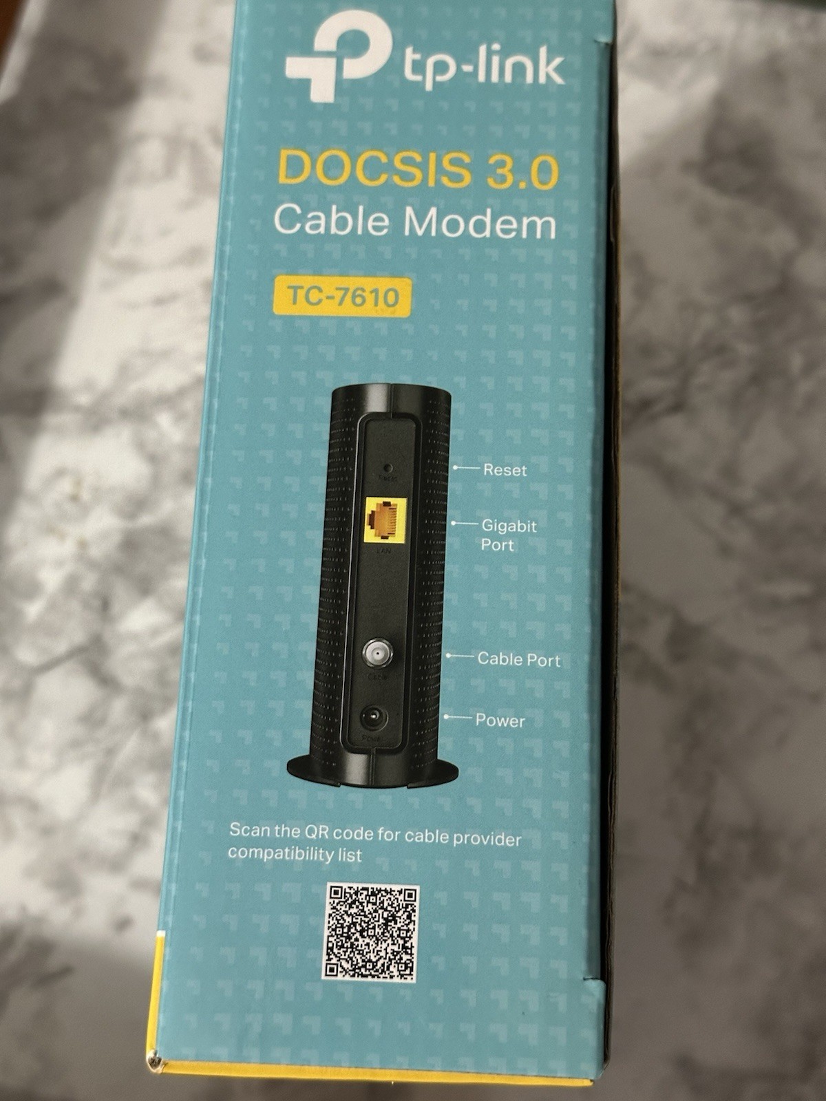 TP-LINK TC-7610 DOCSIS 3.0 Cable Modem 343 Mbps Gigabit Ethernet New in Box