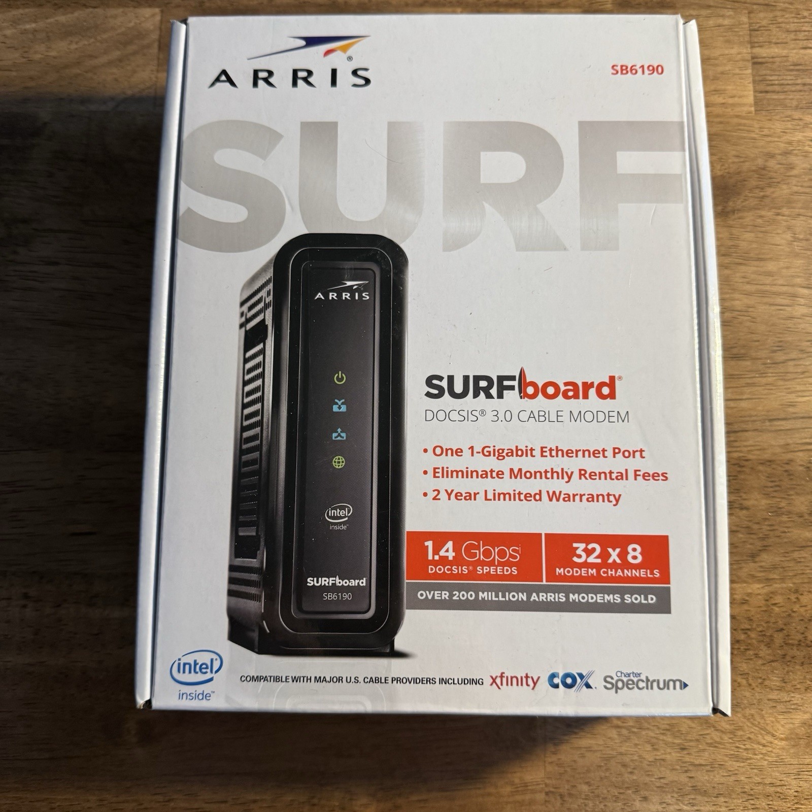 Arris SURFboard SB6190 SB00DXD6190 Gigabit Port DOCSIS 3.0