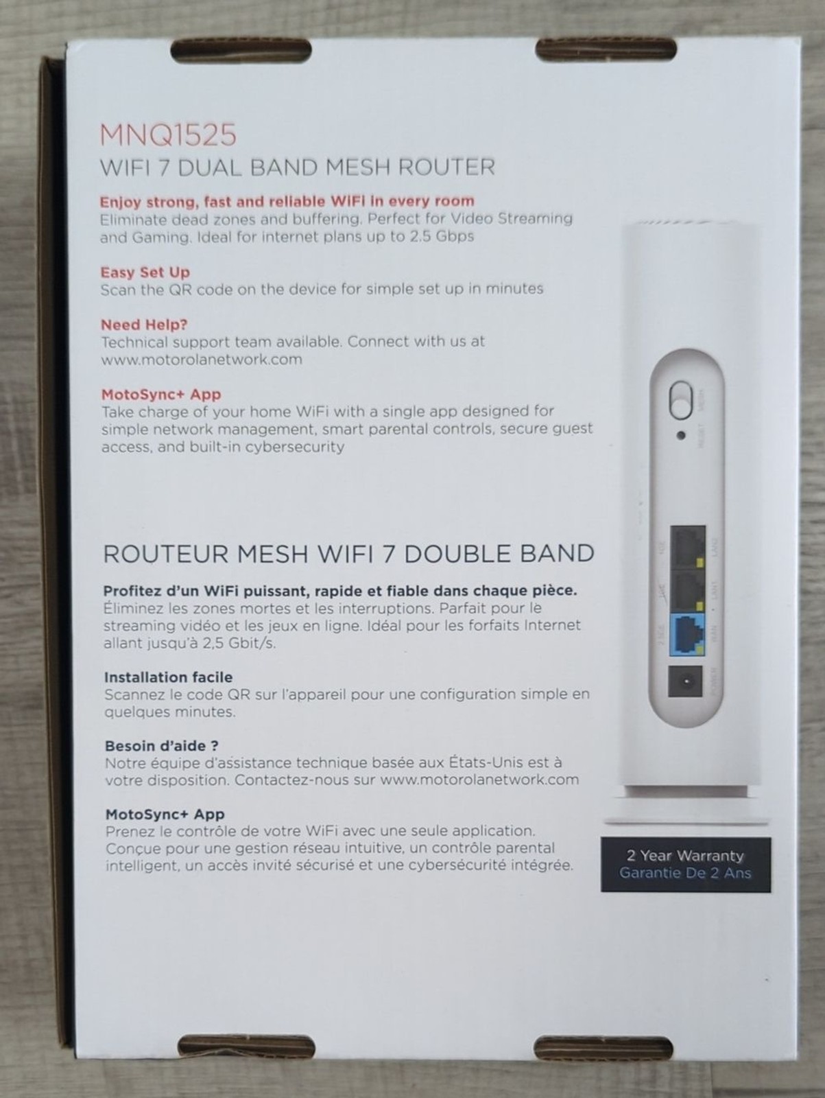 Motorola MNQ1525 Wifi Mesh Router