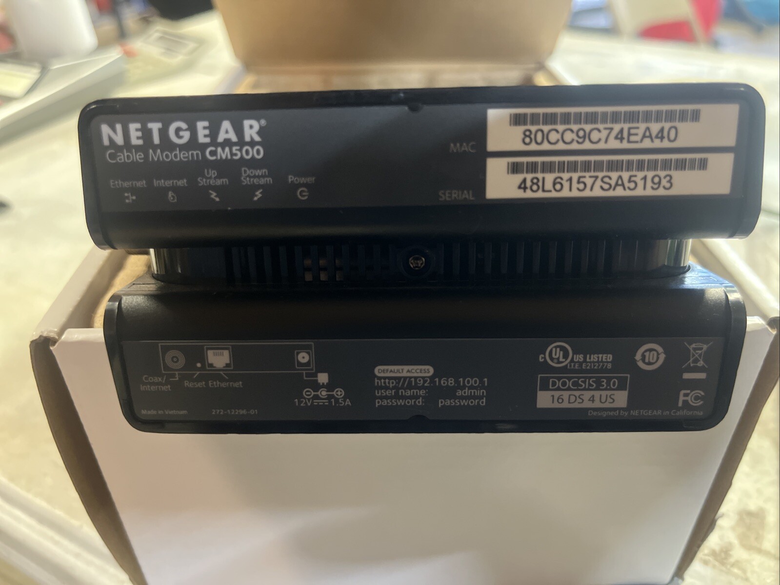 NETGEAR CM500 (CM500100NAS) 680 Mbps – Black