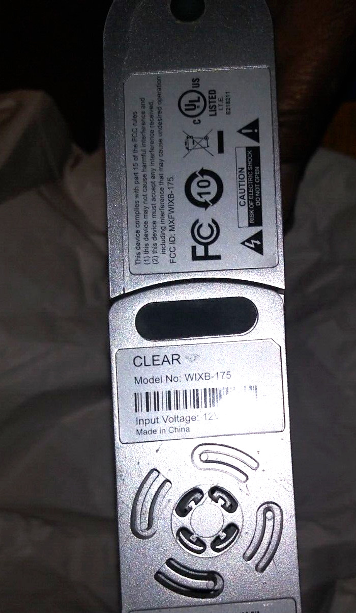 Clear Modem Series WIXB-175 Version Date Code V02(0710) Wireless