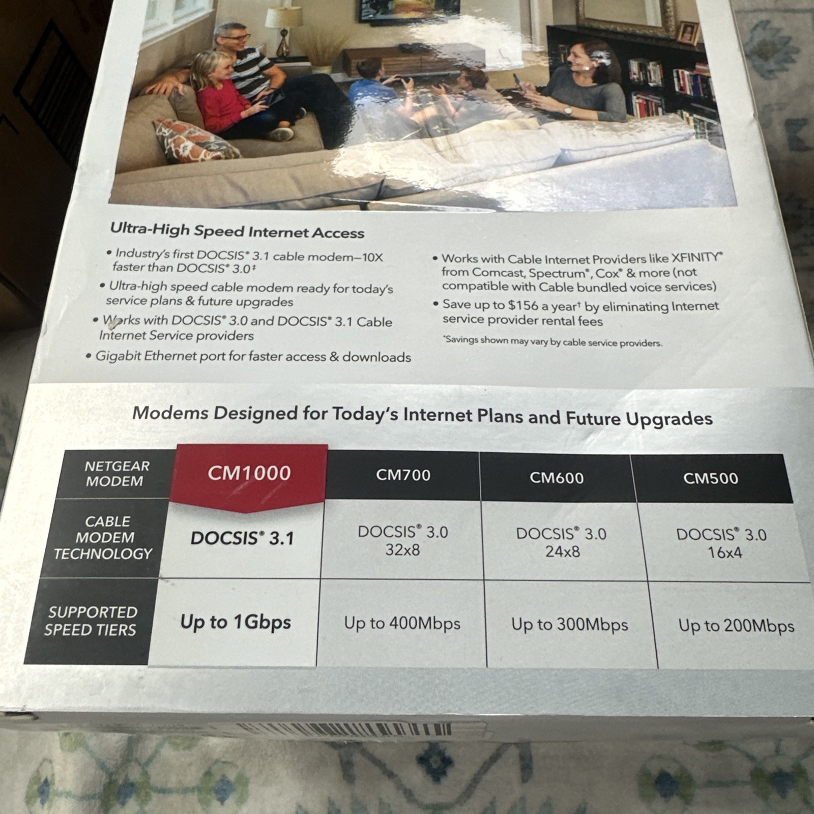 New NETGEAR CM1000-100NAS Cable Modem
