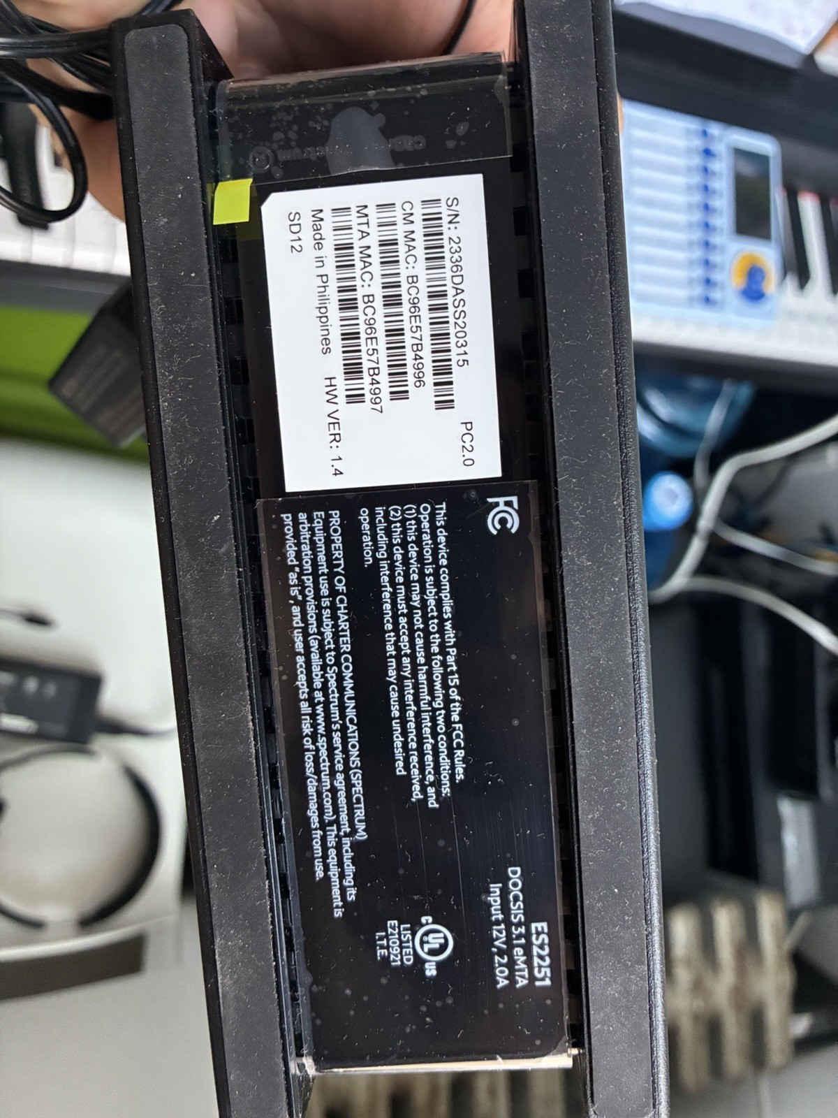 Spectrum ES2251 eMTA High Speed DOCSIS 3.1 Modem 2.5 Gbps