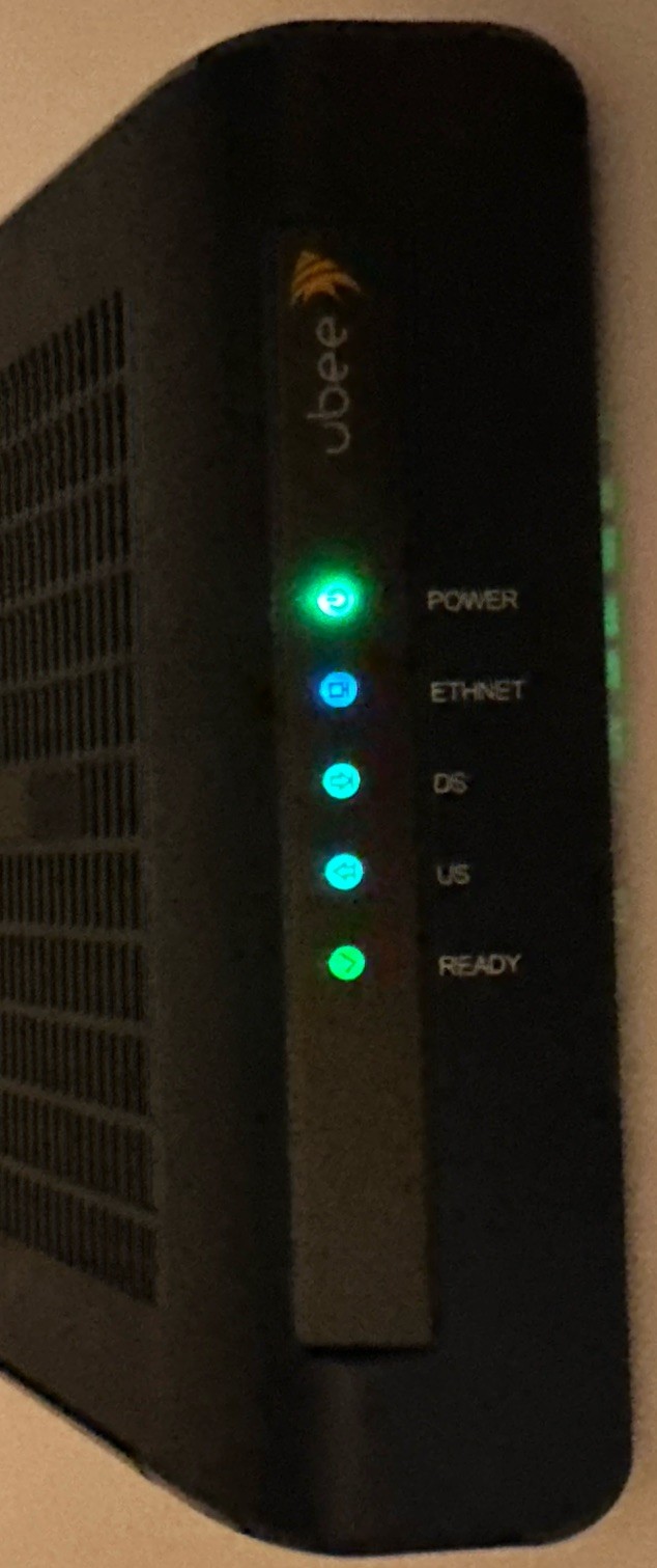 Ubee DDM352.1 DOCSIS 3.0 Cable Modem Fast Ethernet &Coaxial Used Tested Working