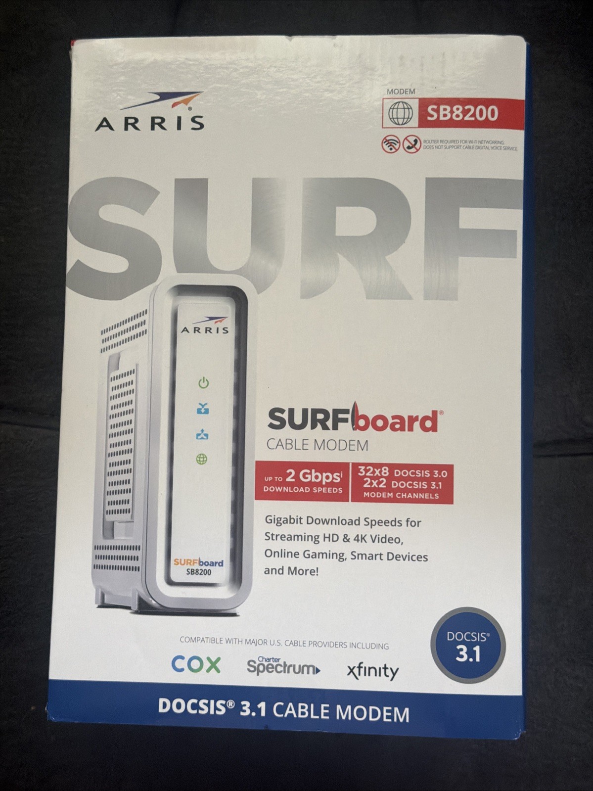 ARRIS SB8200 Surfboard Cable Modem Fast DOCSIS 3.1, Great Condition
