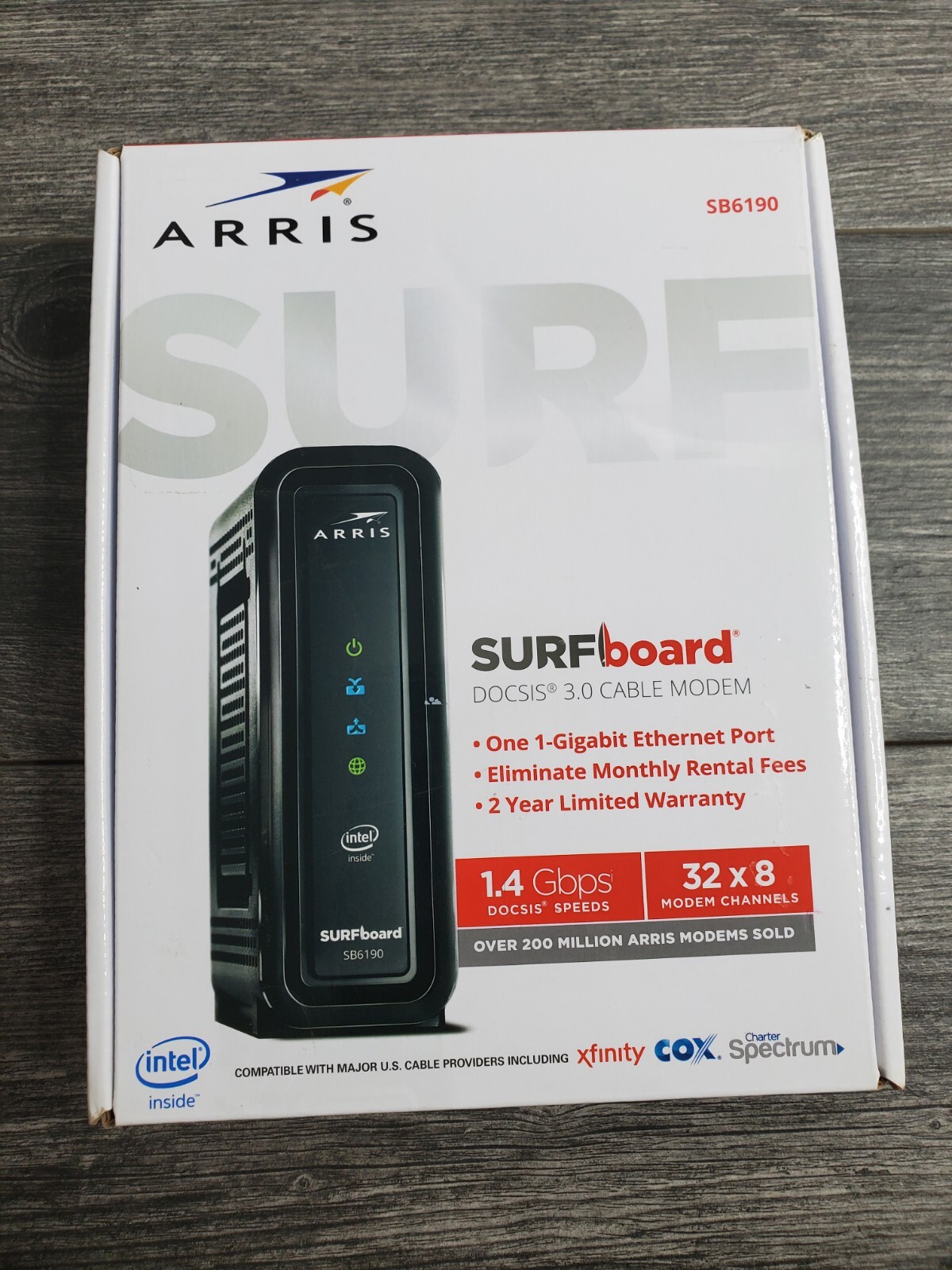 ARRIS SURFboard SB6190 DOCSIS 3.0 32 x 8 Gigabit Cable Modem