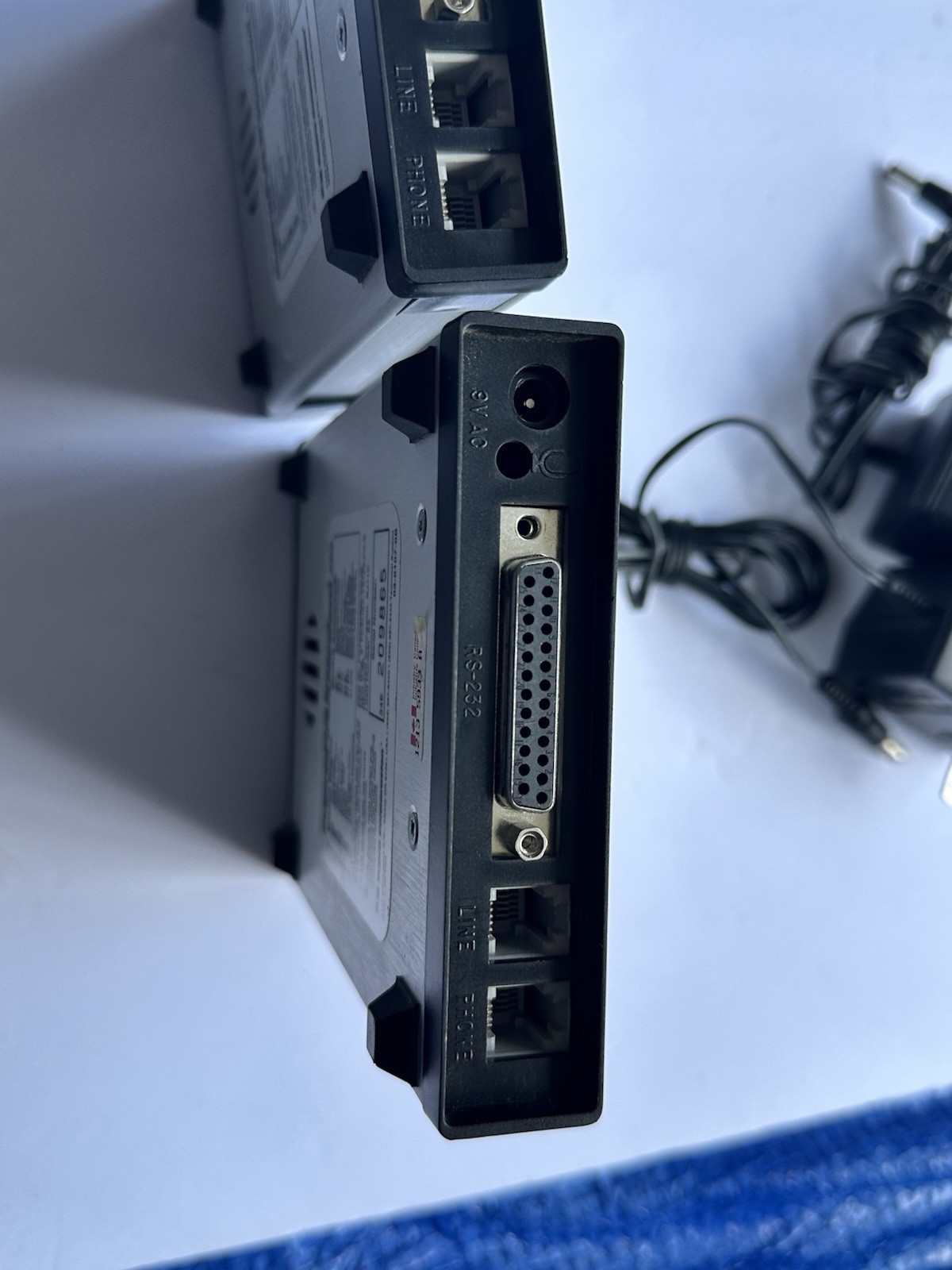 Lot of 2 SupraFAXModem 288 External Modems Mac Serial Cable PSU Tested