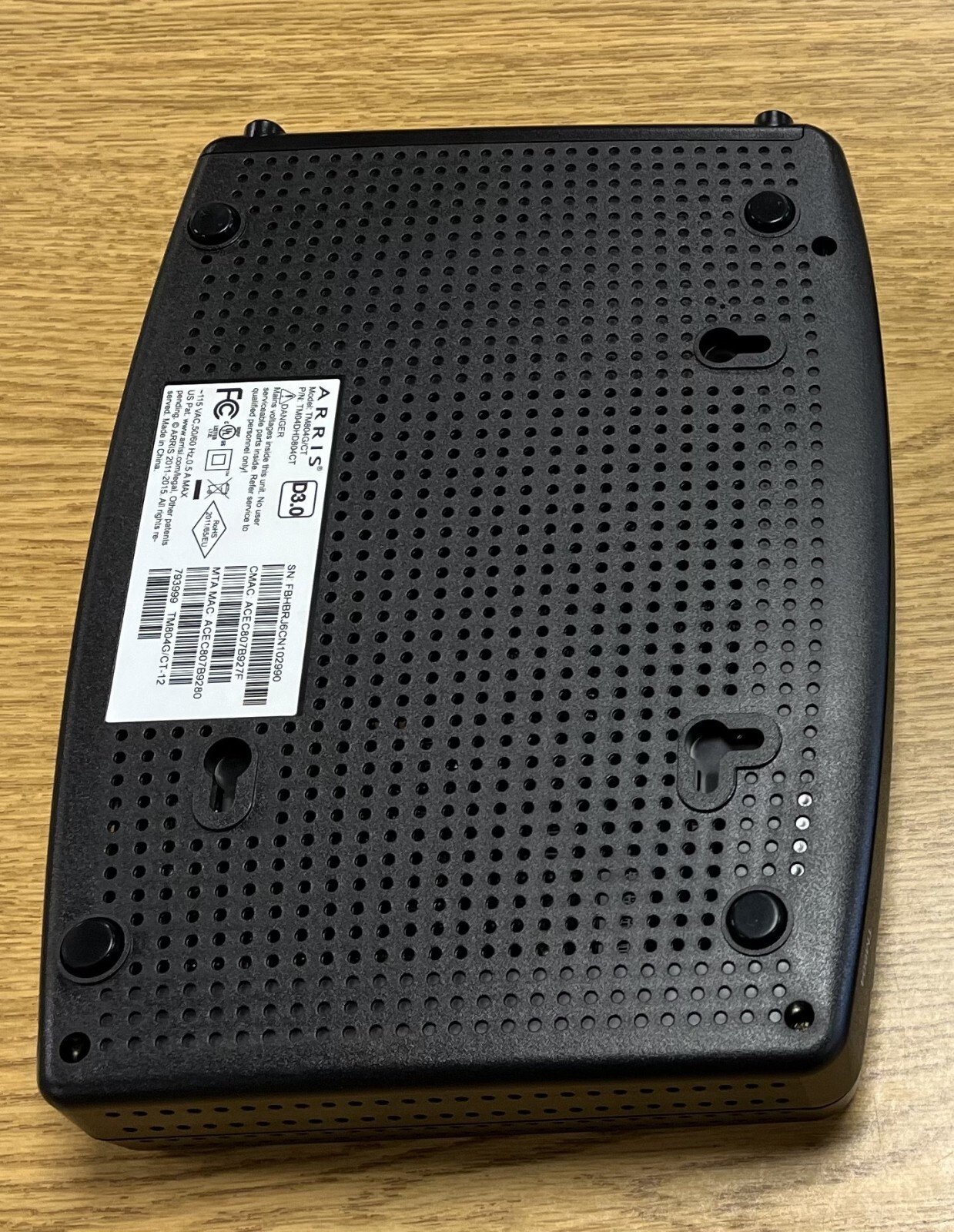 Arris TM804G/CT Doc Sis 3.0 CABLE MODEM with Power Cable TM804G D3.0