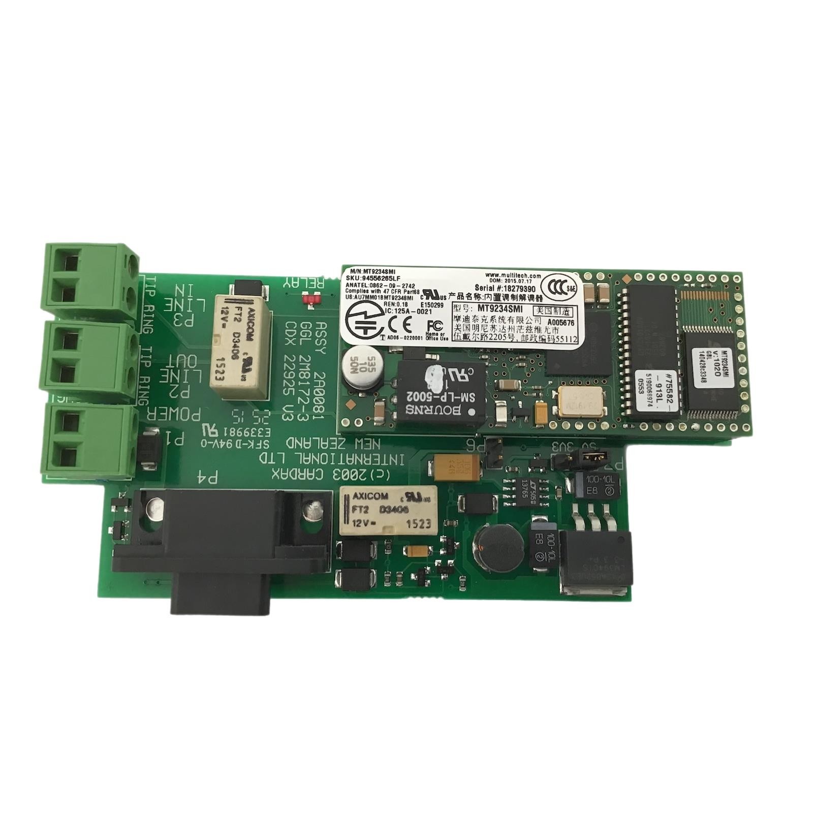 MultiTech MT9234SMI Industrial External Serial V.92 Modem Module Card 5-12V DC