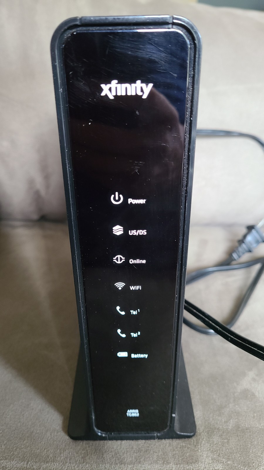 Arris Xfinity Modem Router Arris TG862G/CT & Power Cord, No Box