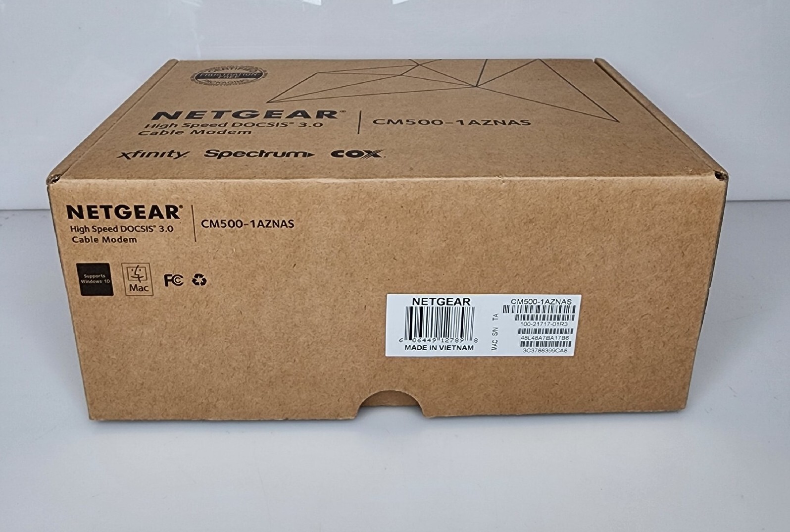 NETGEAR CM500-1AZNAS 16×4 DOCSIS 3.0 Cable Modem – New Open Box