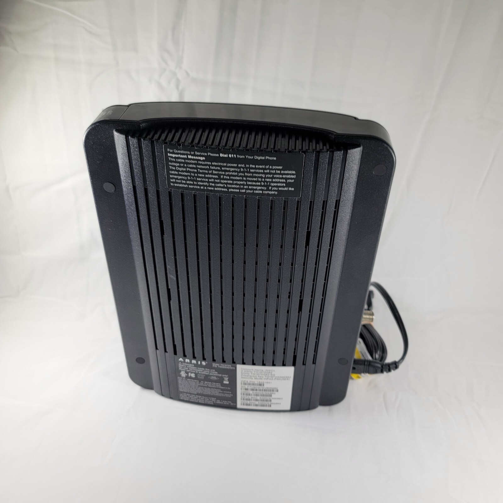 Arris TG1672G Touchstone Telephony Gateway Docsis 3.0 TG02DHQ1672 -KB0375