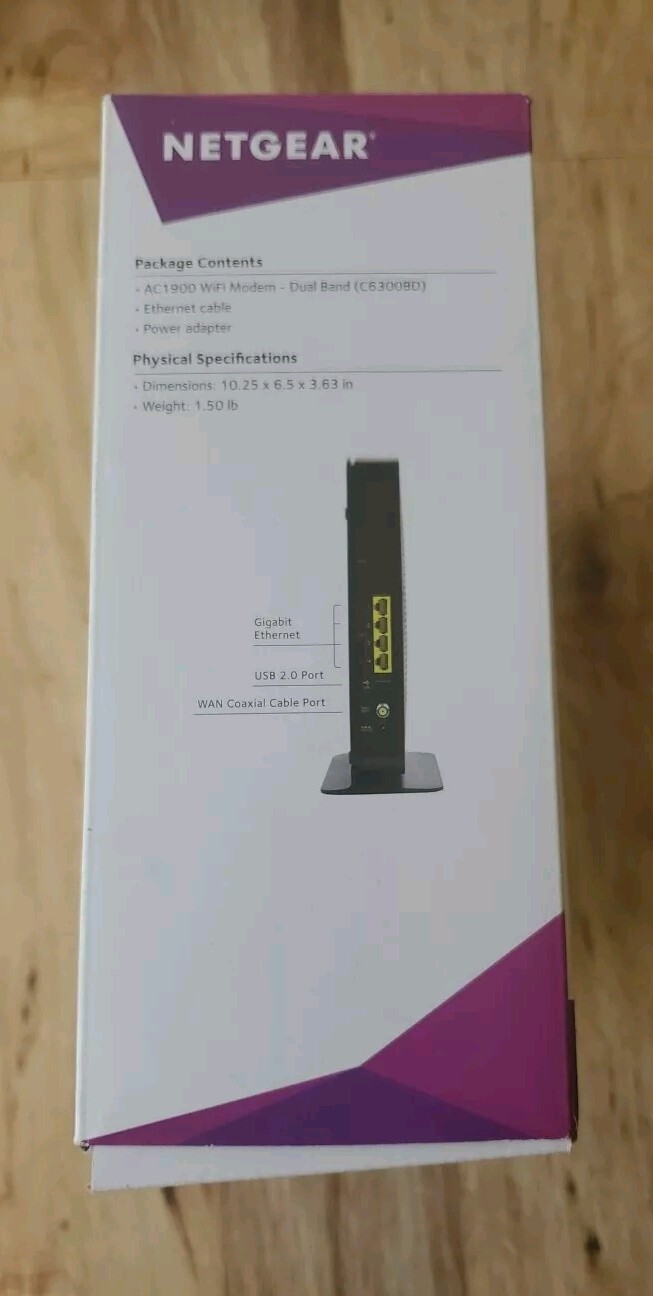 NETGEAR C6300BD-Cox DOCSIS 3.0 AC1900 Data Cable Gateway, Expanded Coverage and