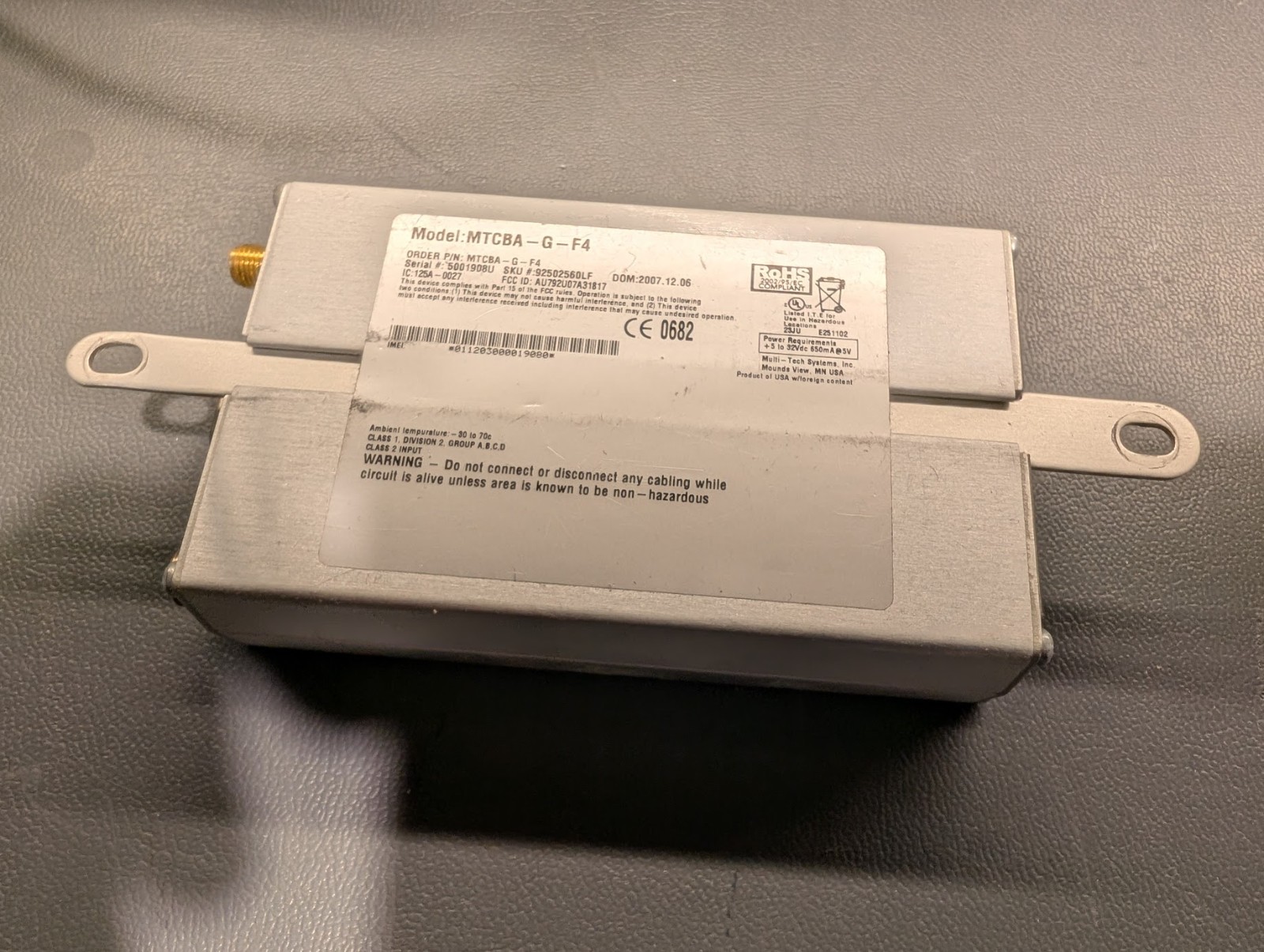 MultiTech MultiModem GPRS Wireless Modem MTCBA-G-F4