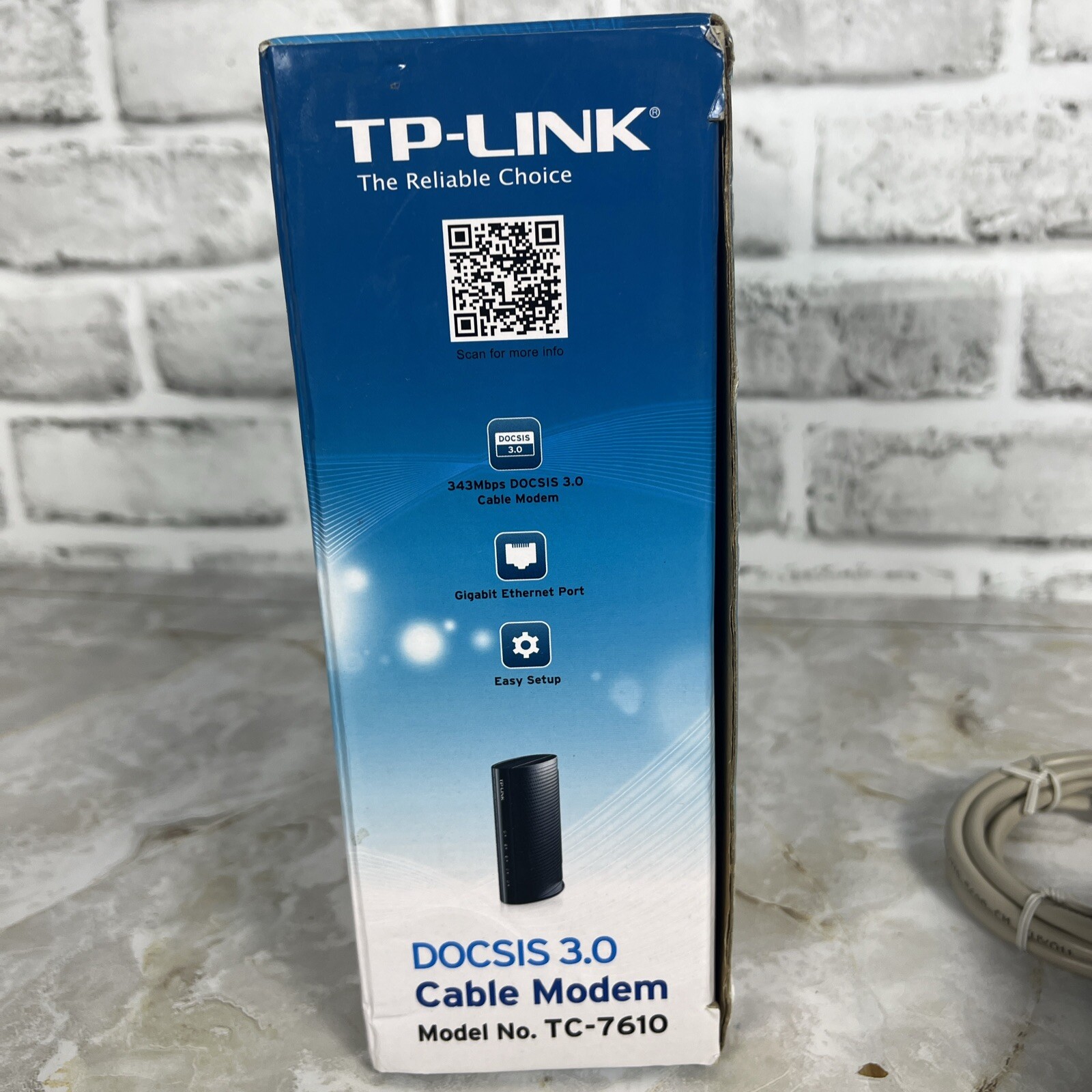 TP-Link TC-7610 DOCSIS 3.0 High Speed Cable Modem Max 343 Mbps Xfinity Comcast