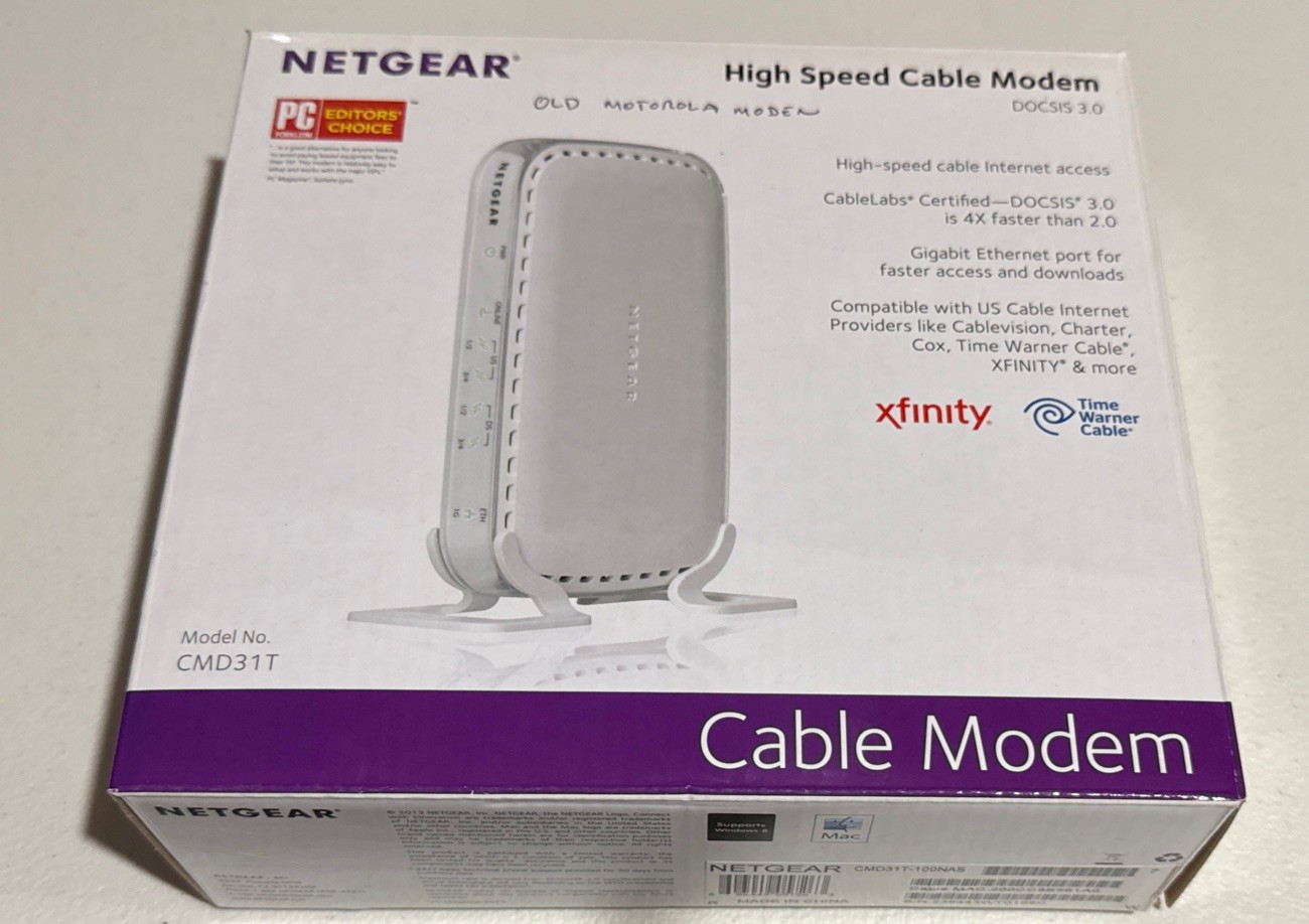 NETGEAR CMD31T High Speed Cable Modem Read Desc