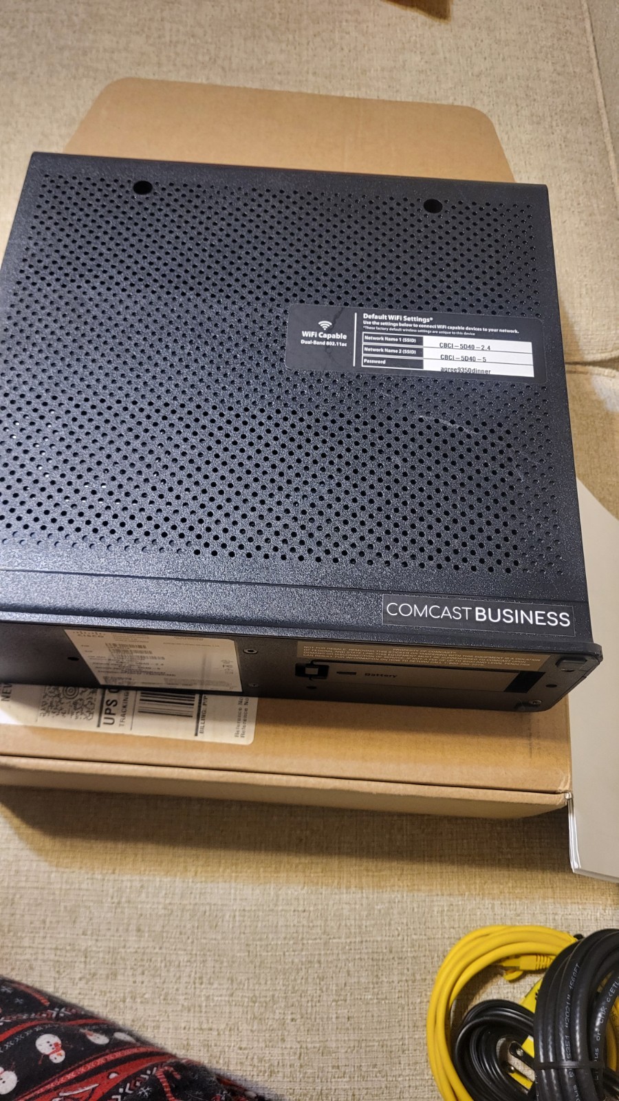 COMCAST Business Modem Router BWG DPC3941B Dual Band WiFi