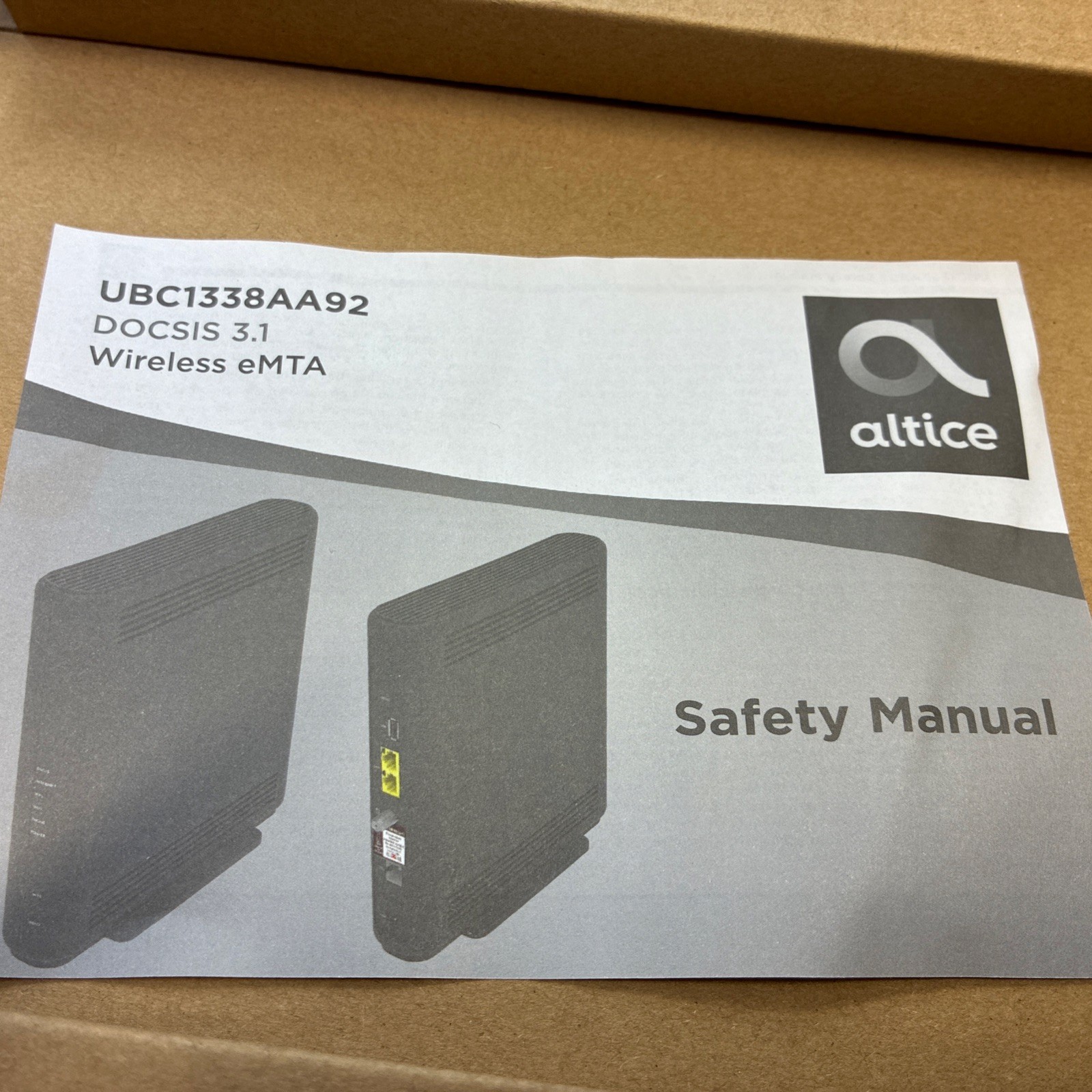 Altice UBC1338 Gateway Wireless Modem Black GR140DGM 4 Port FiberGateway Bundle