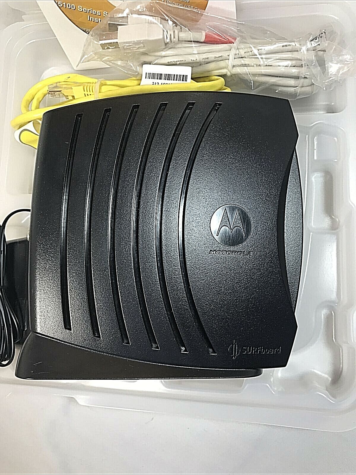 Motorola SURFboard SB5100 Cable Modem 500887-025-00 AC Adapter CD Disk Bundle