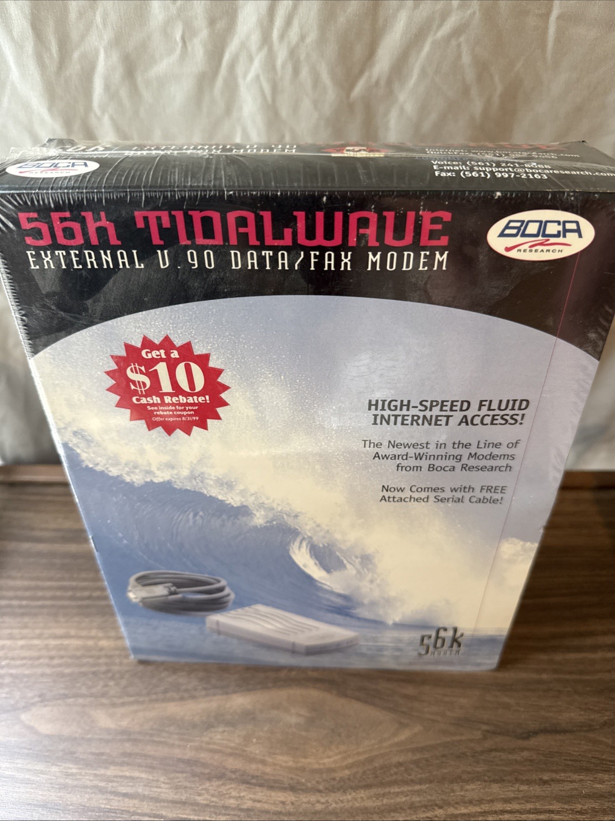 Sealed Unopened Boca Research 56k Tidalwave External V.90 DATA/FAX MODEM Vintage