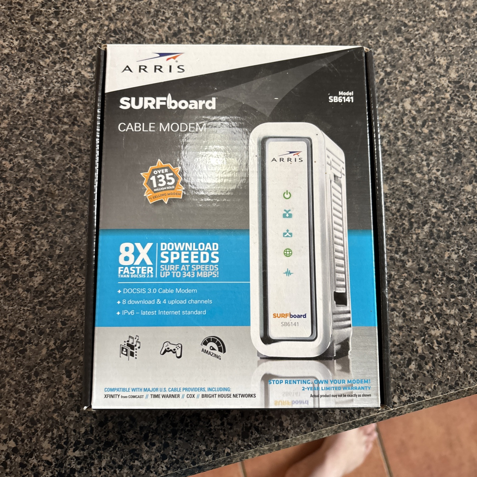 ARRIS SURFboard SB6141 Motorola Surf Board Modem 400 Series Tested