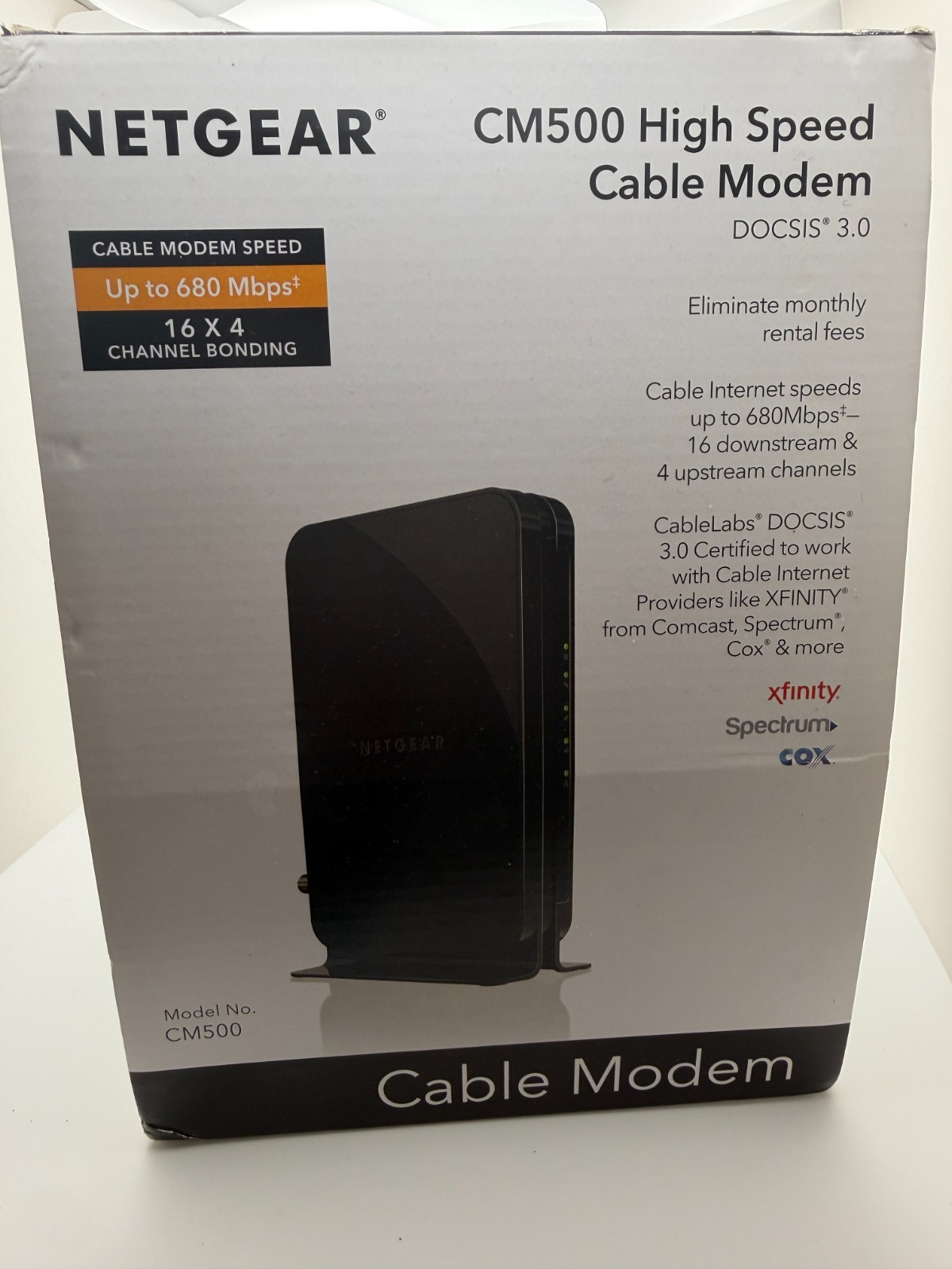 NETGEAR CM500 High Speed Cable Modem DOCSIS 3.0 Up To 680Mbps 16×4