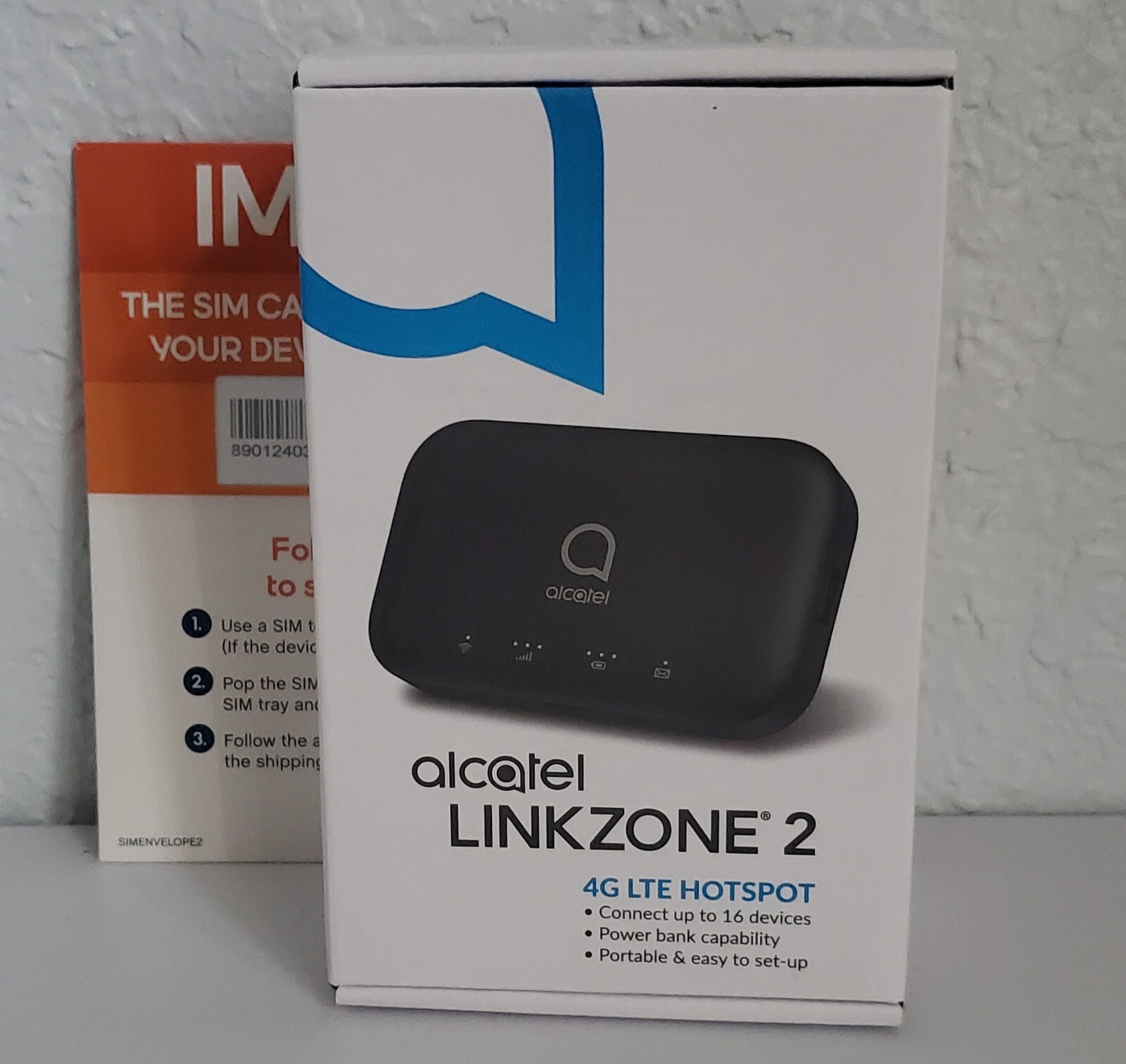 Alcatel Linkzone 2 Mobile WiFi Hotspot Modem 4G LTE Powerbank Boost Mobile NEW