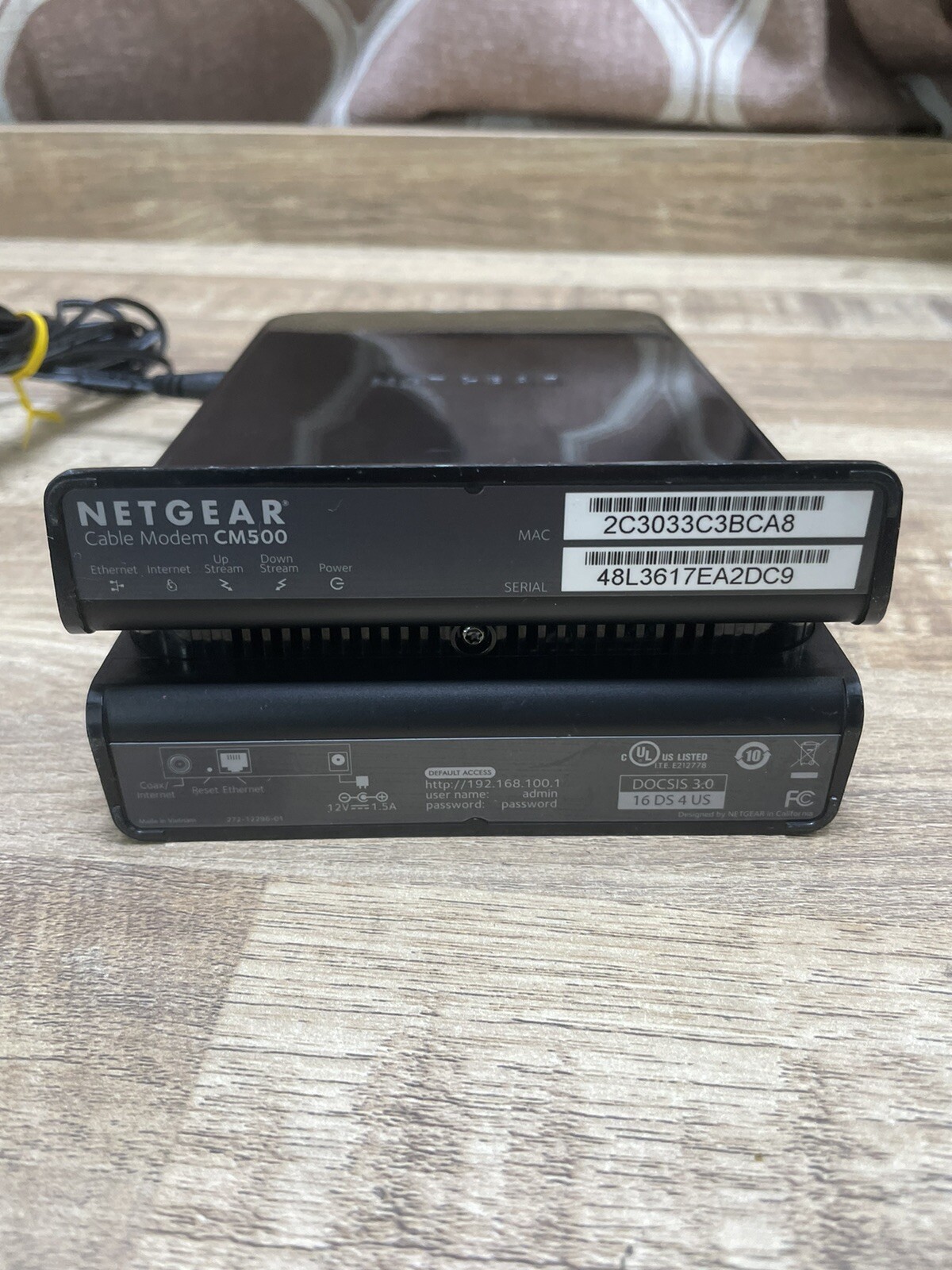 NETGEAR CM-500 CM500-1AZNAS 16×4 DOCSIS 3.0 Cable Modem Max Speed Tested