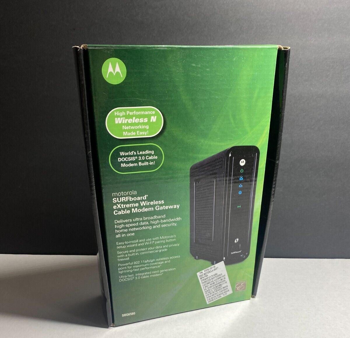Motorola Surfboard Extreme Wireless Cable Modem Gateway SBG6580 Open Box