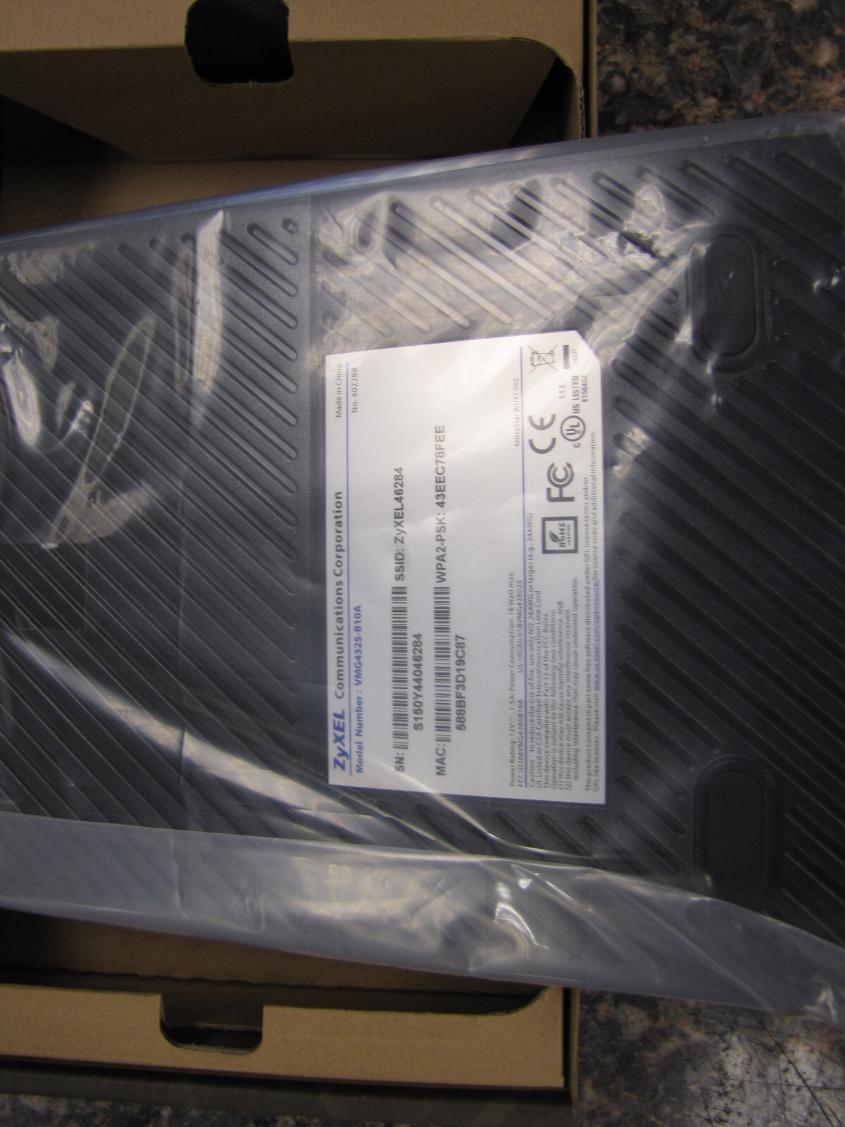 ZyXEL VMG4325-B10A Wireless Modem Gigabit Gateway with USB – NEW in box – QTY