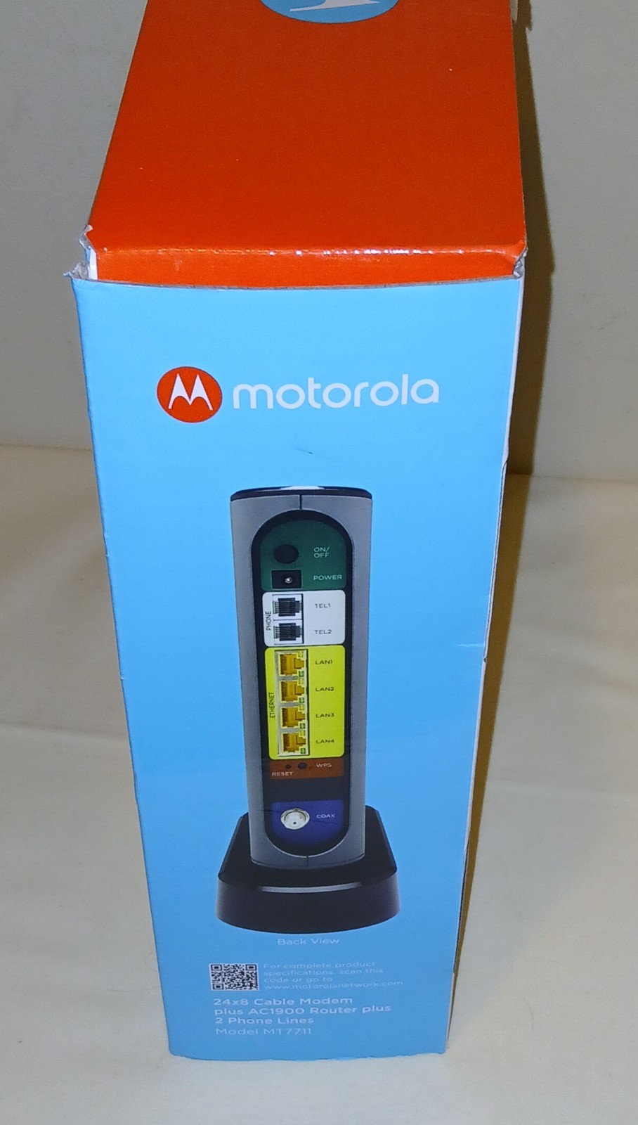Motorola 24×8 Cable Modem + AC1900 WiFi Router + 2 Phone Line for Xfinity MT7711