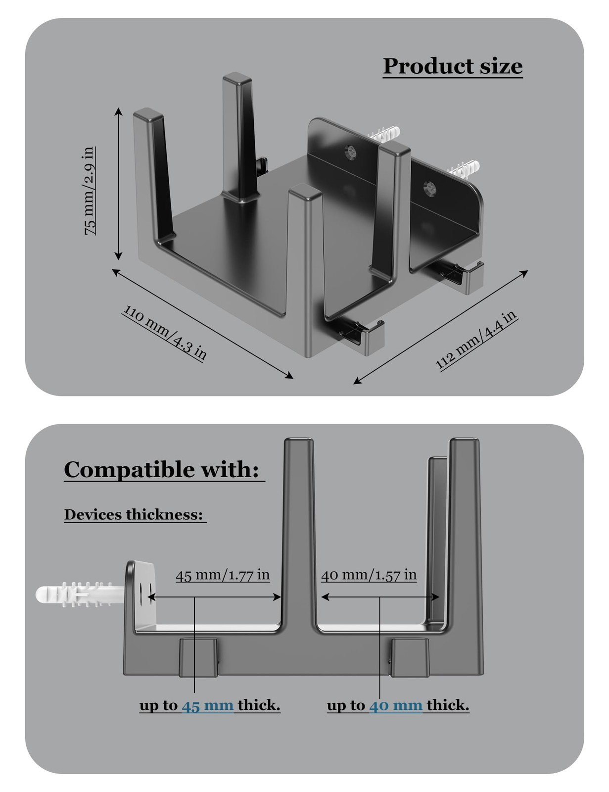 Wall Mounted Shelf for Router, Modem and Streaming Devices