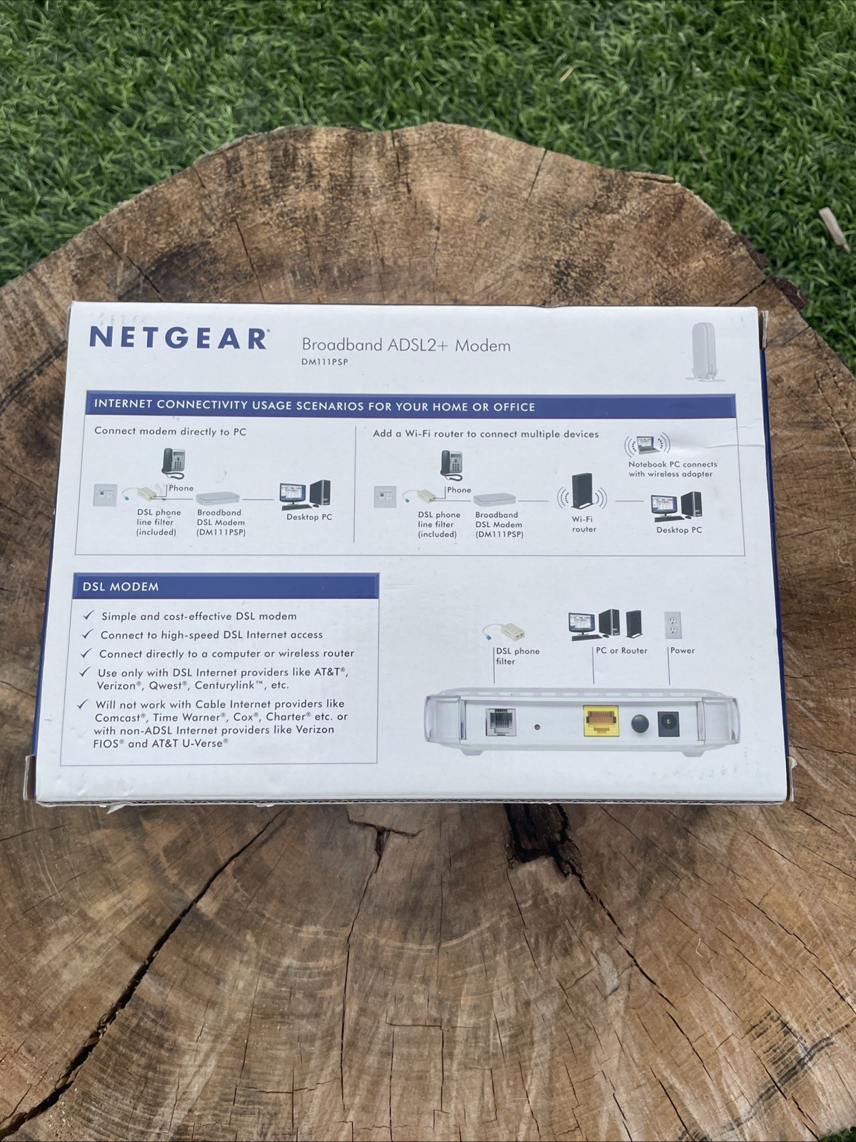 Netgear DSL Broadband , DM111PSP, ADSL2+ Modem All Cords And Installation Guide
