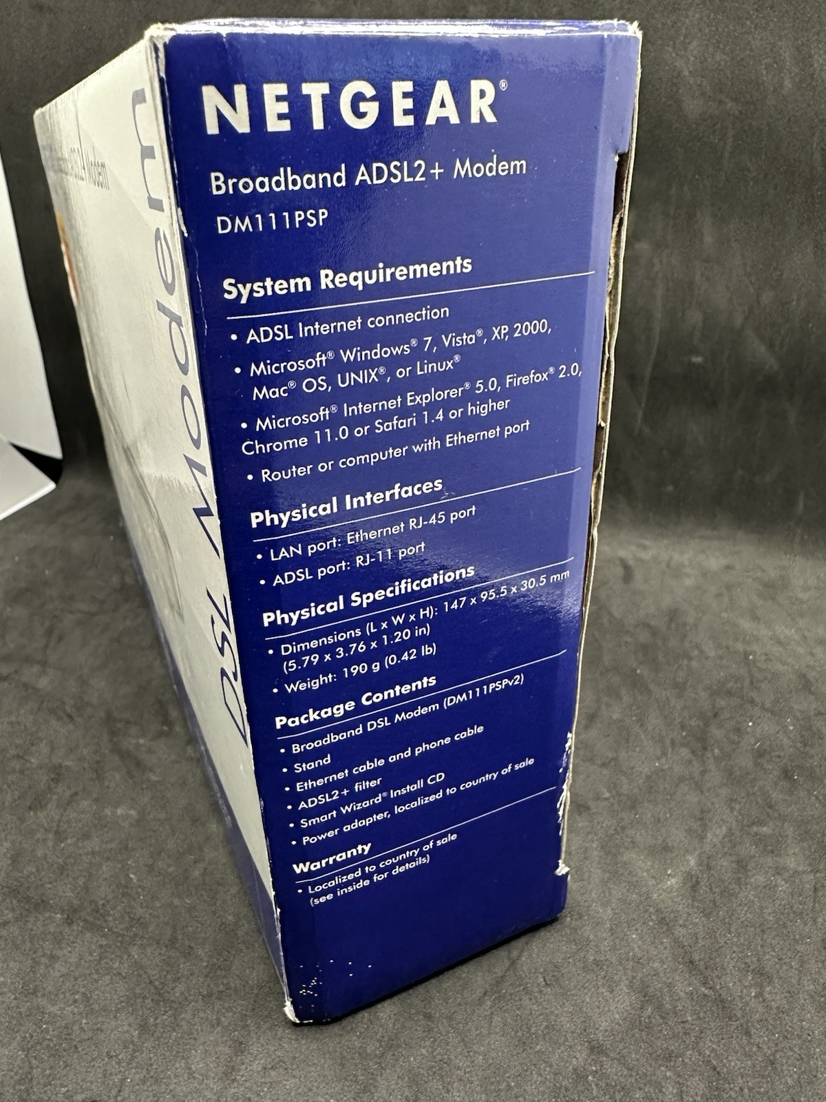 NETGEAR Broadband ADSL2+ Modem DM111PSP DSL Modem Never Used