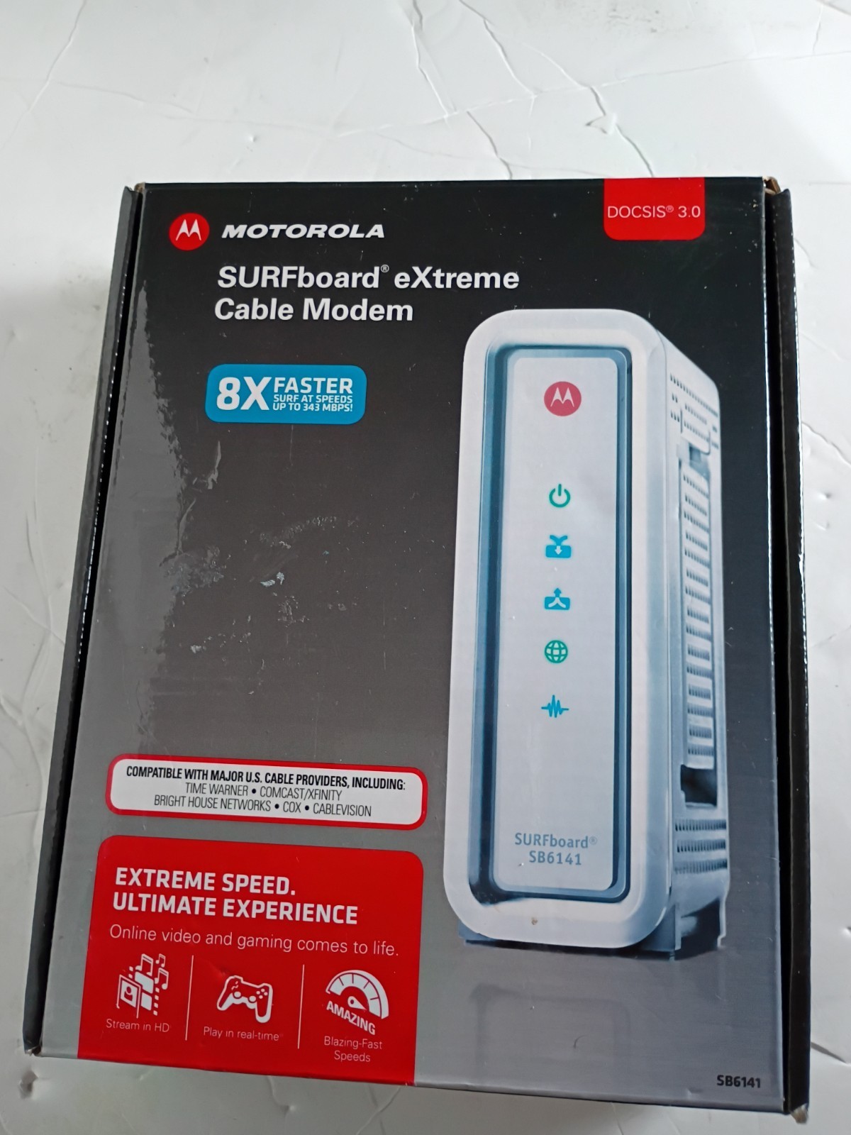 Open Box Motorola ARRIS SURFboard SB6141 DOCSIS 3.0 Cable Modem