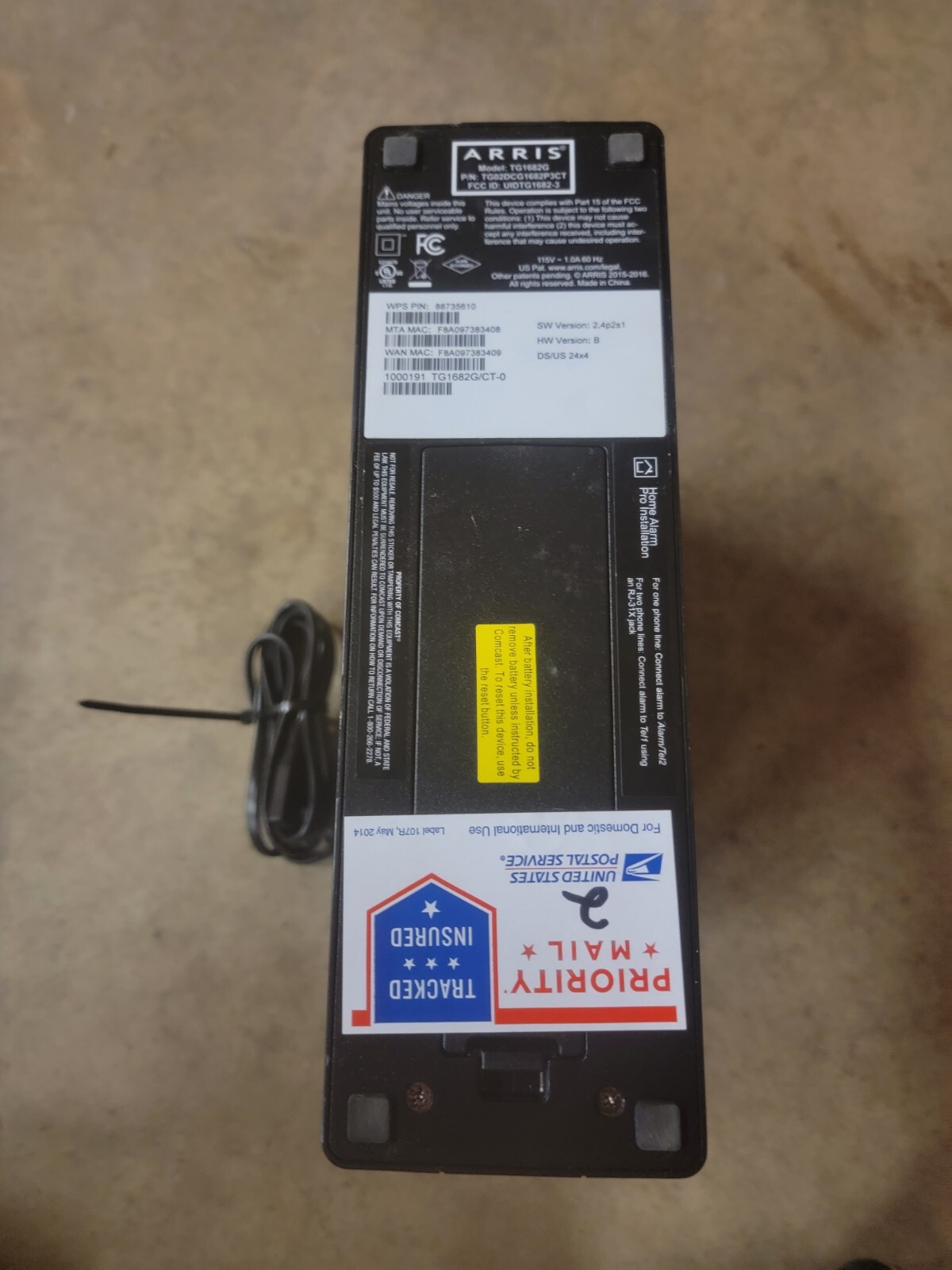 Xfinity Arris TG1682G XB3 DualBand Wifi Router 802.11AC Cable Modem