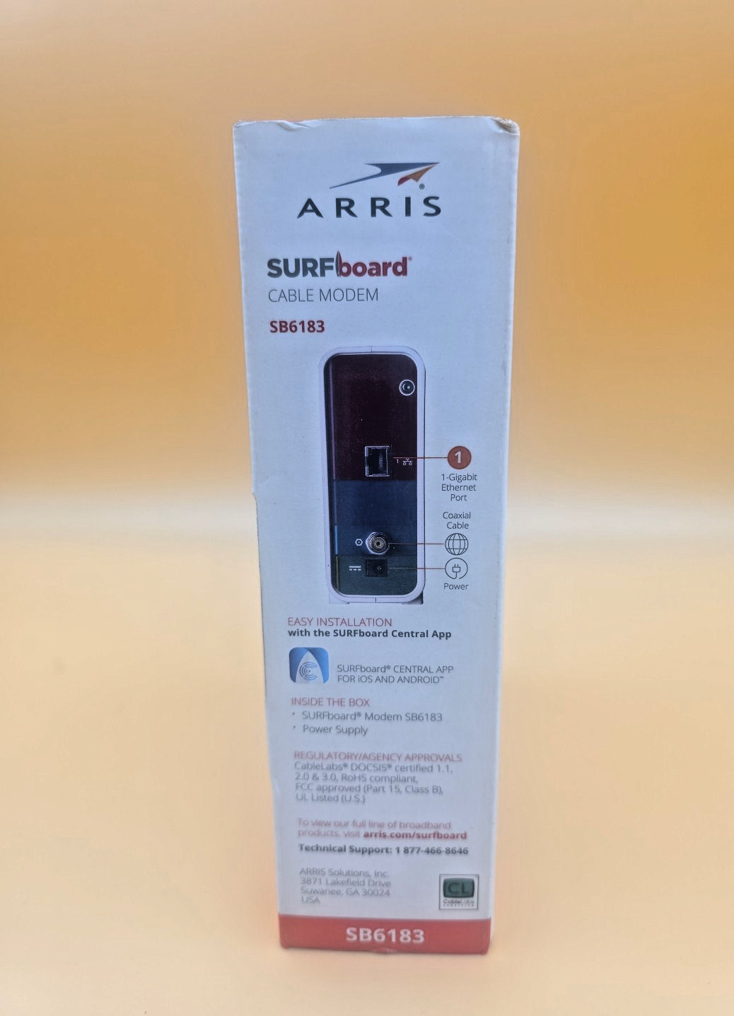 ARRIS SB6183 SURFboard DOCSIS 3.0 Cable Modem, 686Mbps, IPv4 & IPv6 Support, WHT